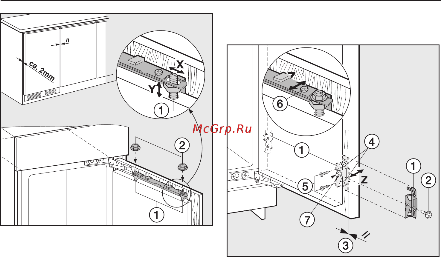Miele K 9352 i [45/52] Встраивание прибора