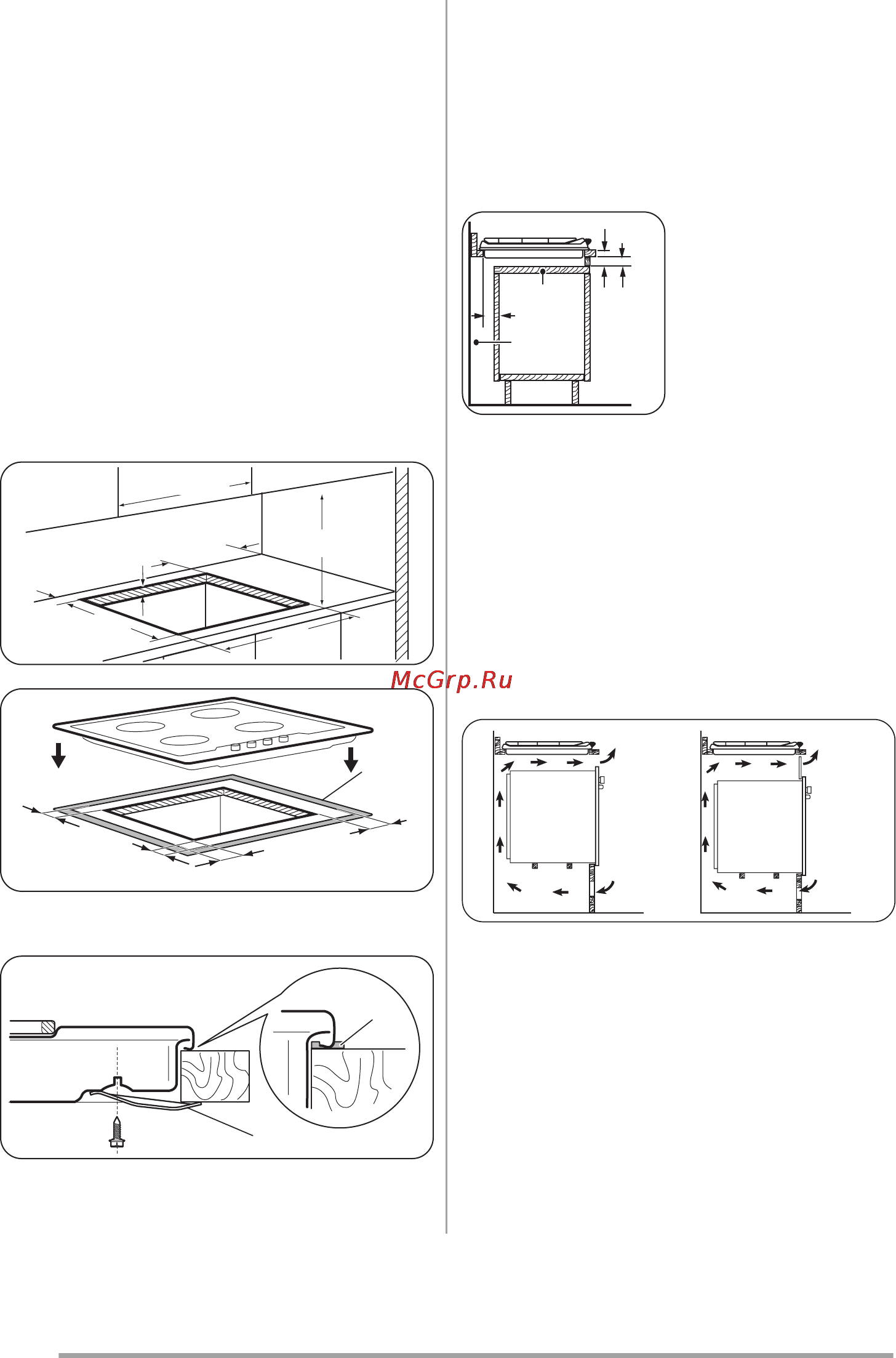 Zanussi ZGF646CTWC [44/52] Možnosti zabudovania