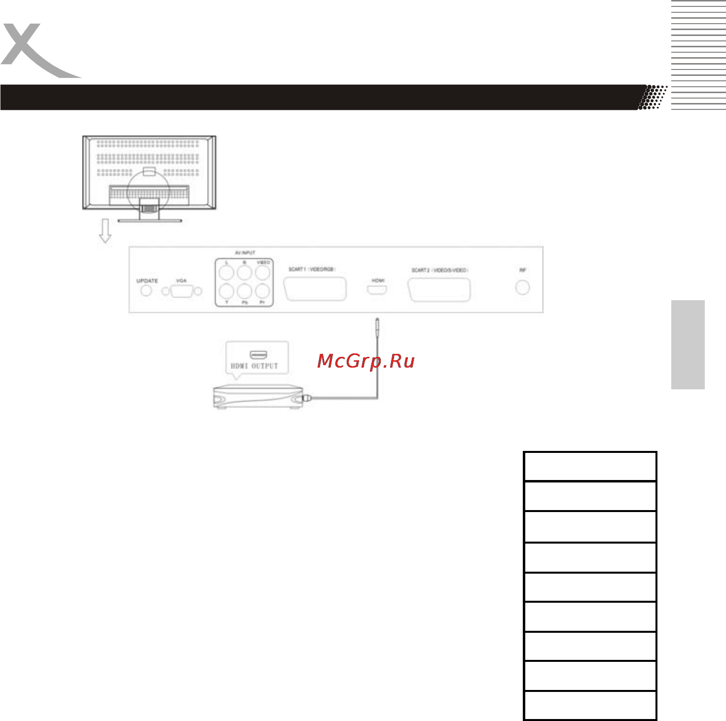 Xoro HTL 3222w [23/62] Подключение через интерфейс hdmi