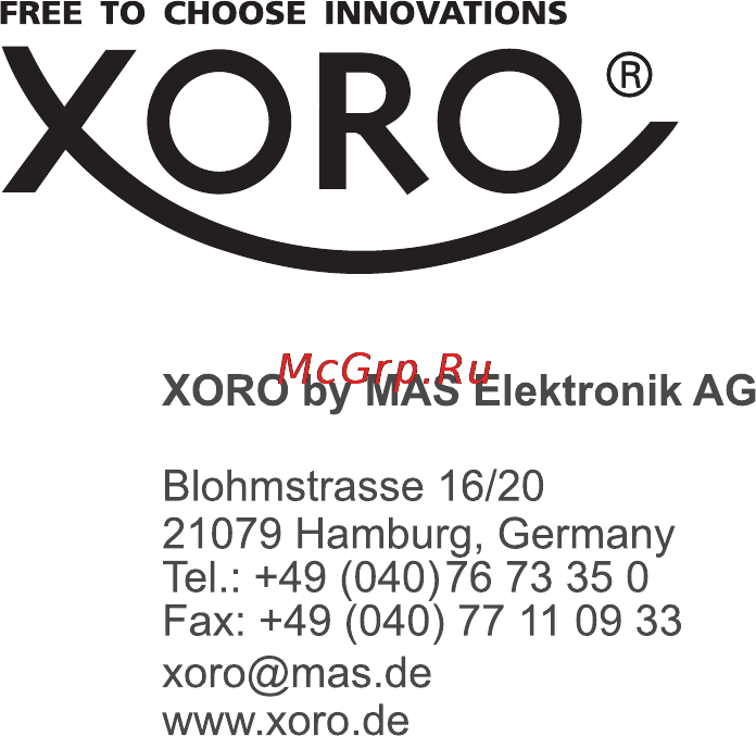 Xoro HTL 3722w Инструкция по эксплуатации онлайн [62/62] 45577