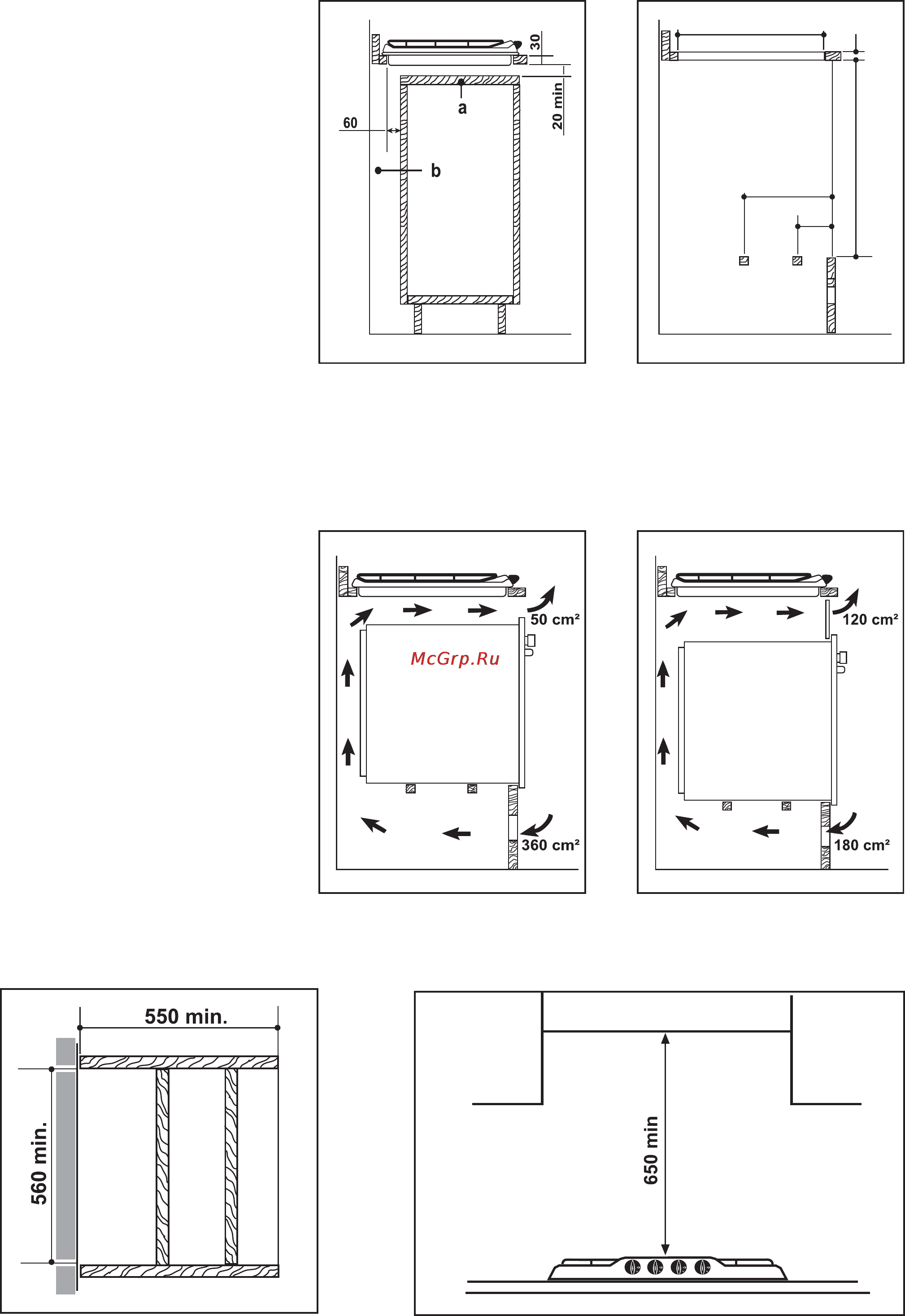 Zanussi ZGF646IX [10/24] Possibilities for insertion