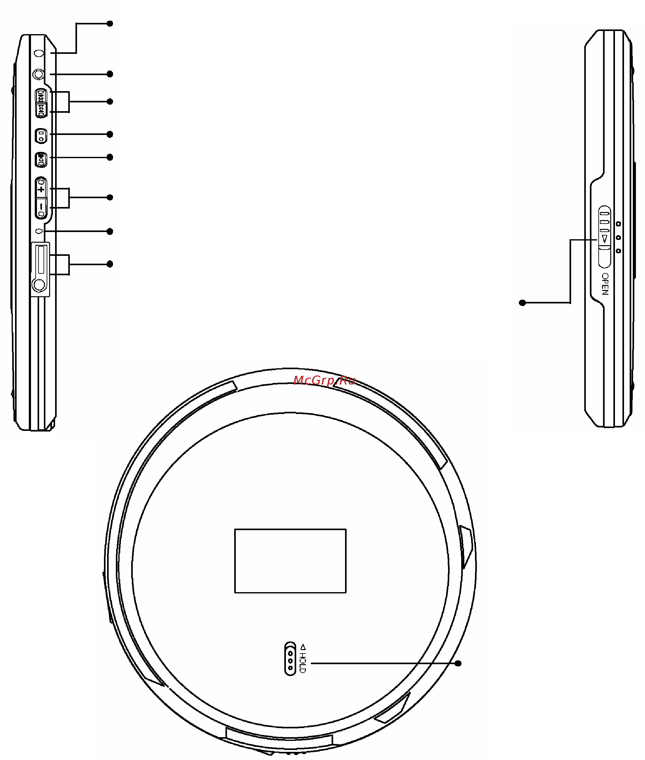 Nexx NC-500FMG [11/40] Названия компонентов устройства