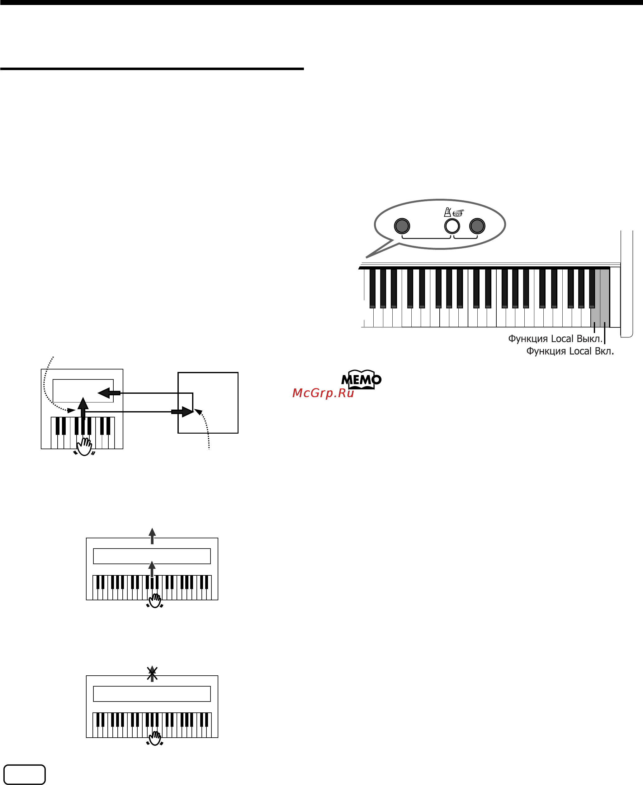 Roland F-30e [23/33] Îãðàíè åíèÿ ïðè êîììóòà öèè âíåøíèõ midi óñòðîéñòâ