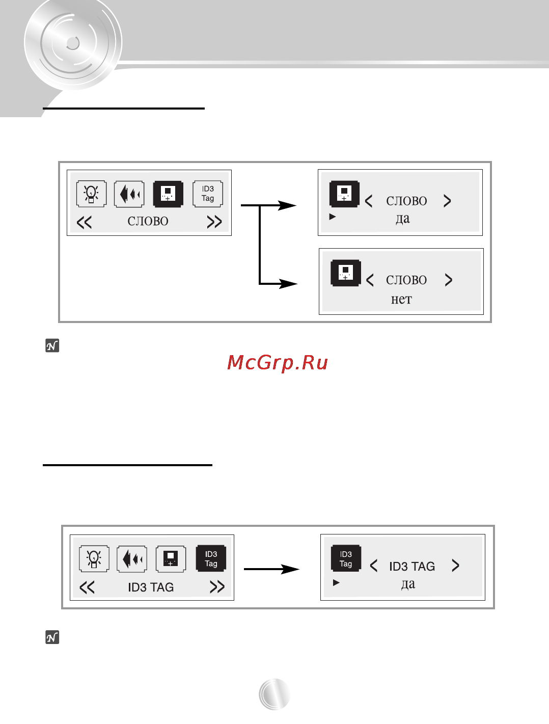 LG MF-FE505N [54/67] Работа с меню