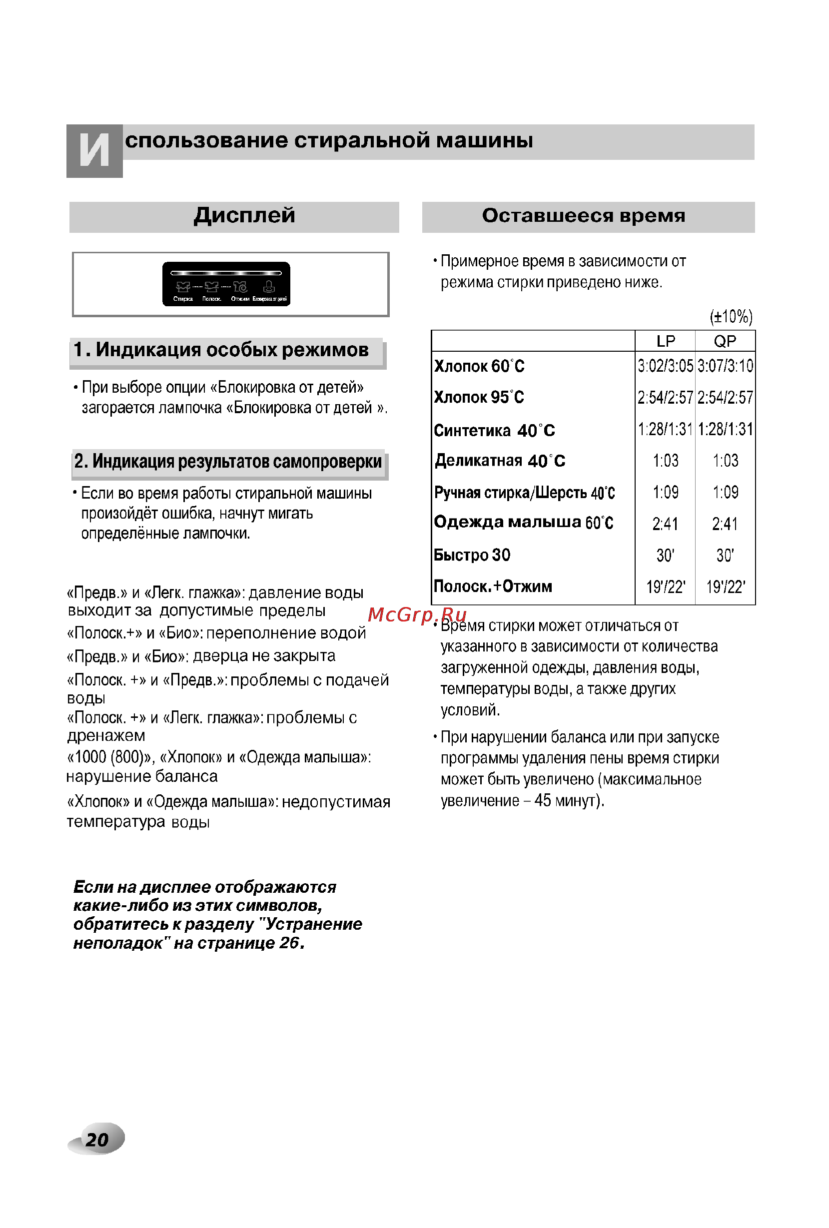 LG F1066LP [20/28] Оставшееся время