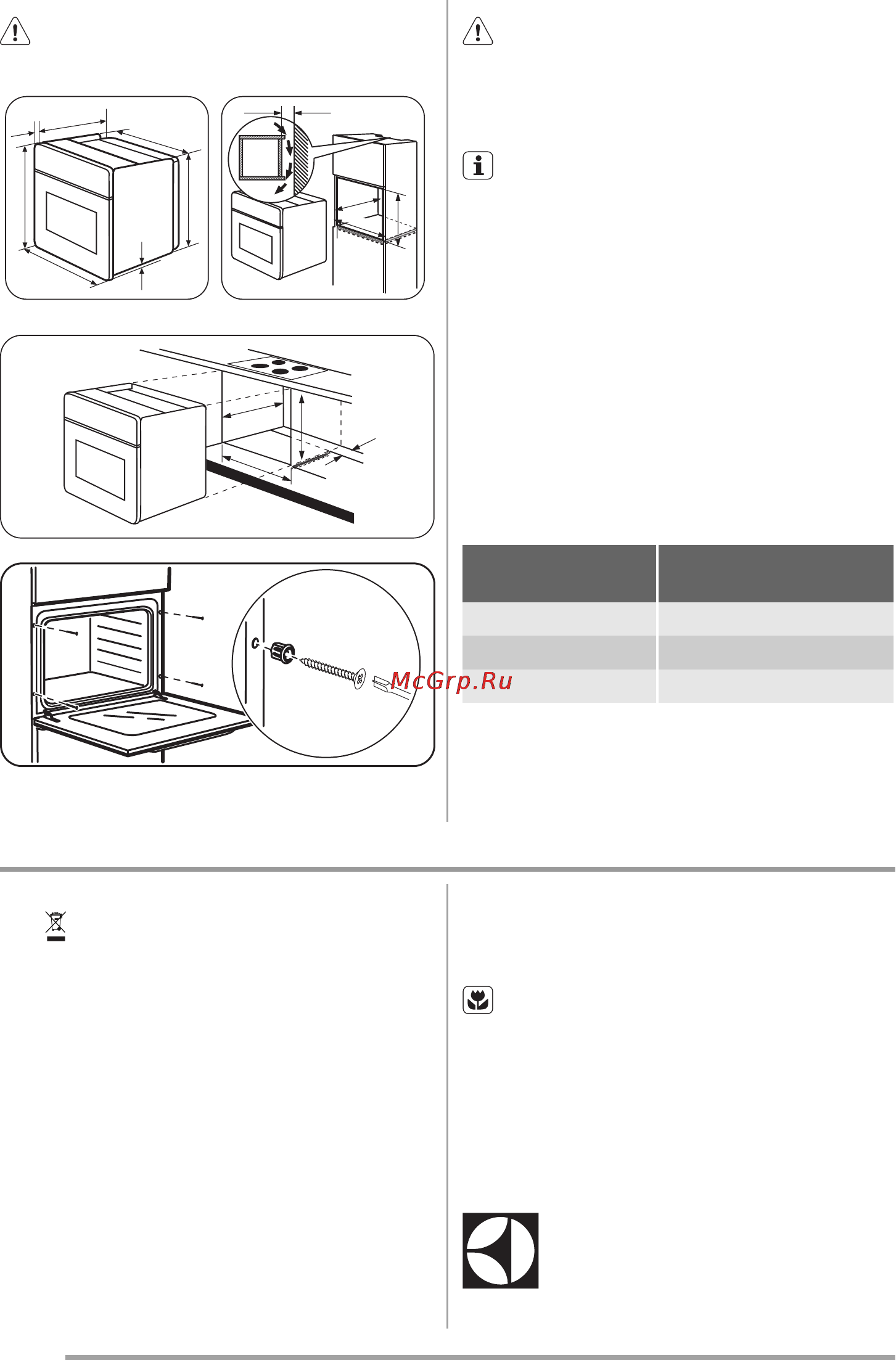 Zanussi ZOB131X [56/60] Охорона довкілля