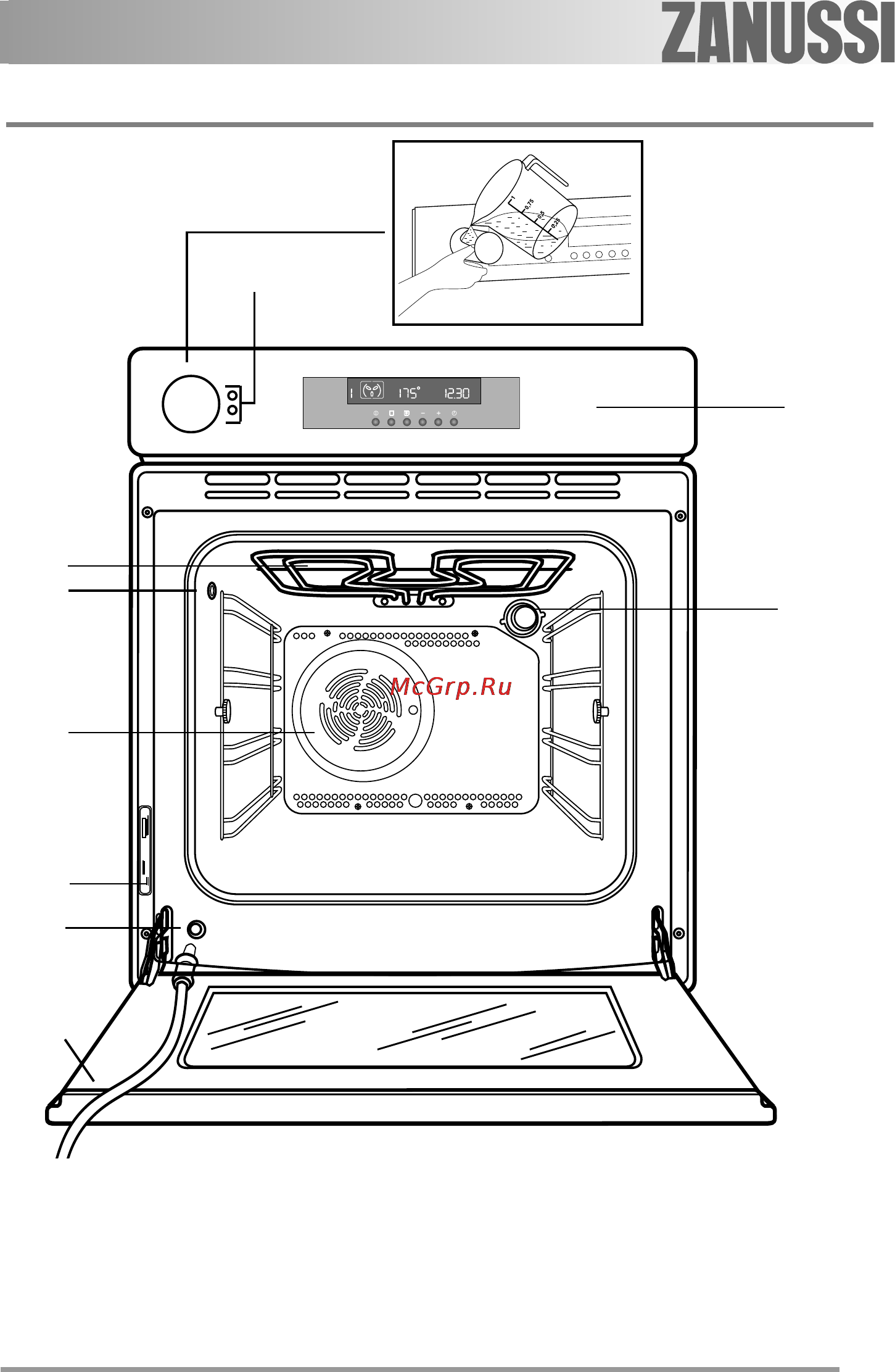 Zanussi ZCB990XQ [5/48] Описание духового шкафа