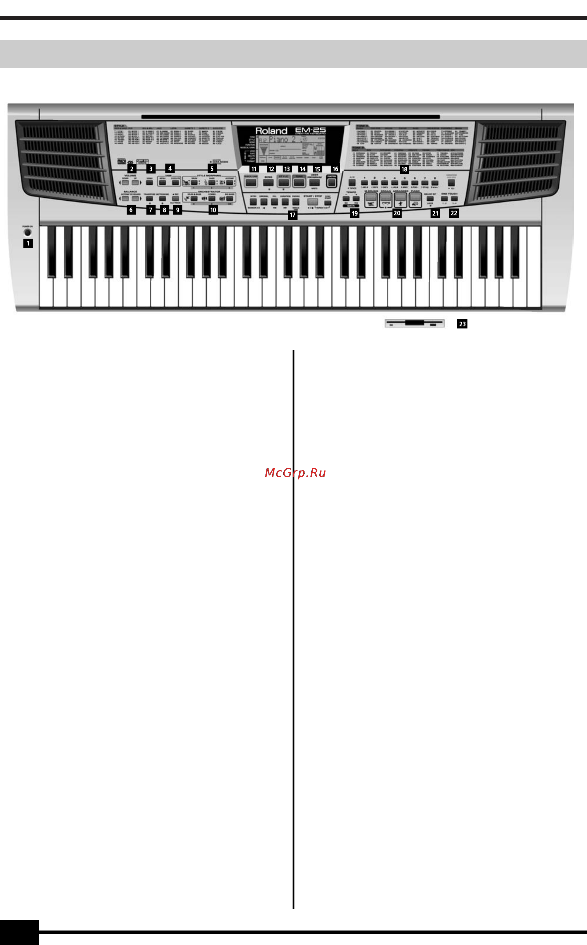 Roland EM-15 [6/52] Кнопка style стиль