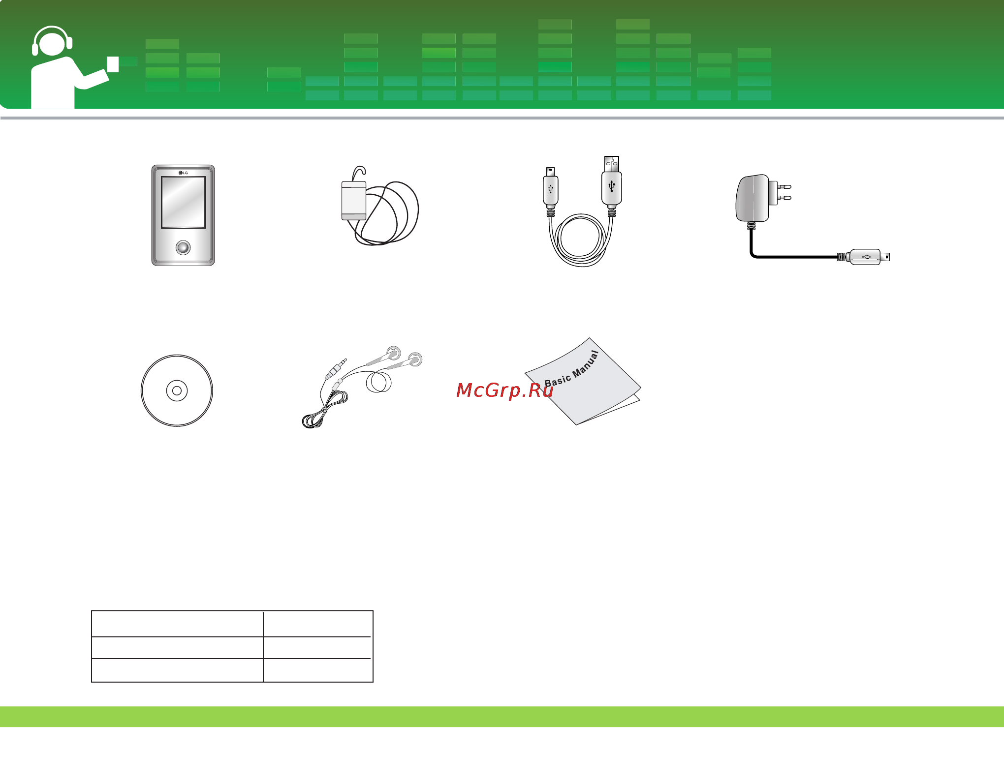 LG FM33 [10/55] Комплект поставки