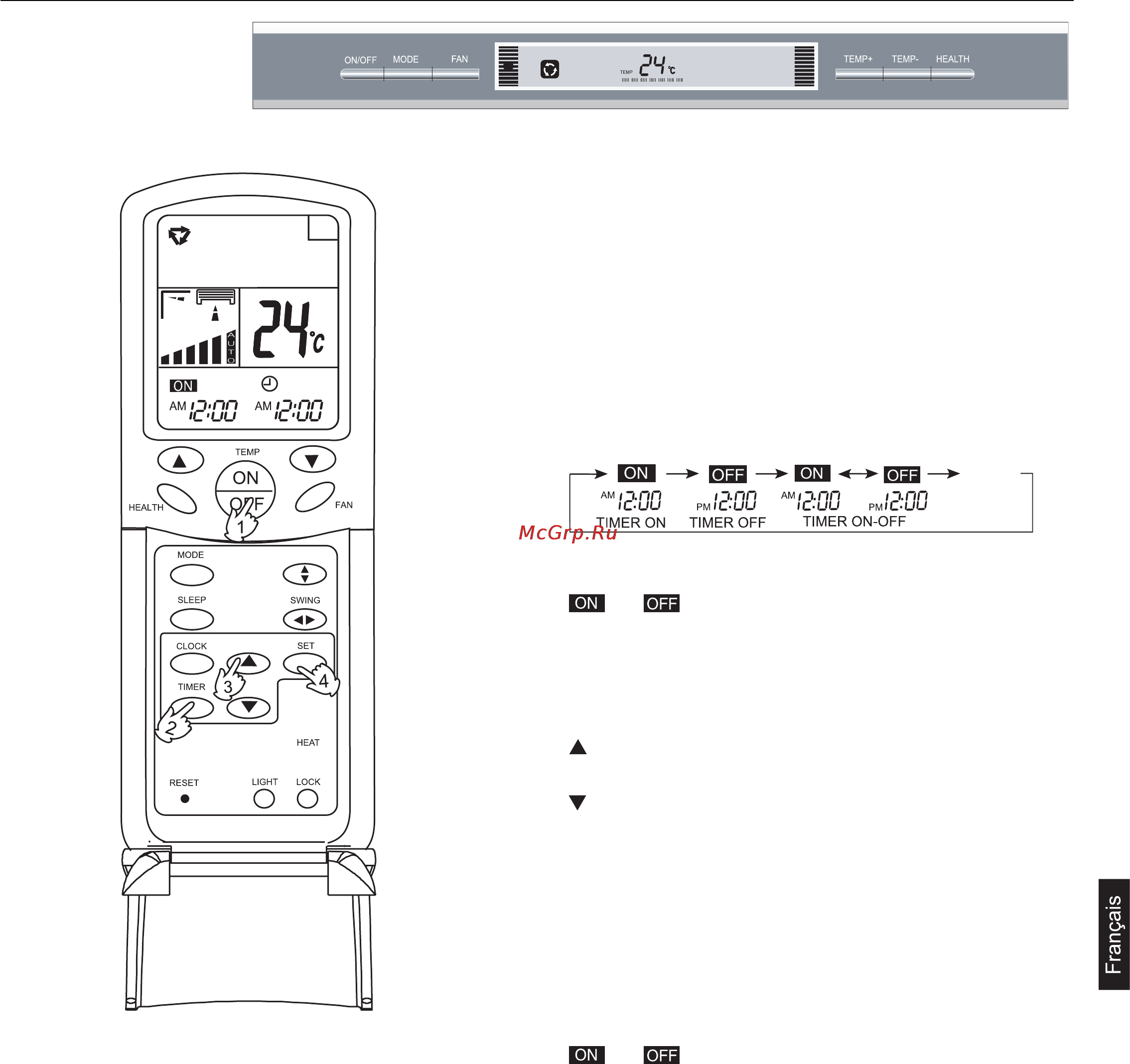 Haier AP482AKEAA+AU48NAIEAA [75/146] Mode timer on off