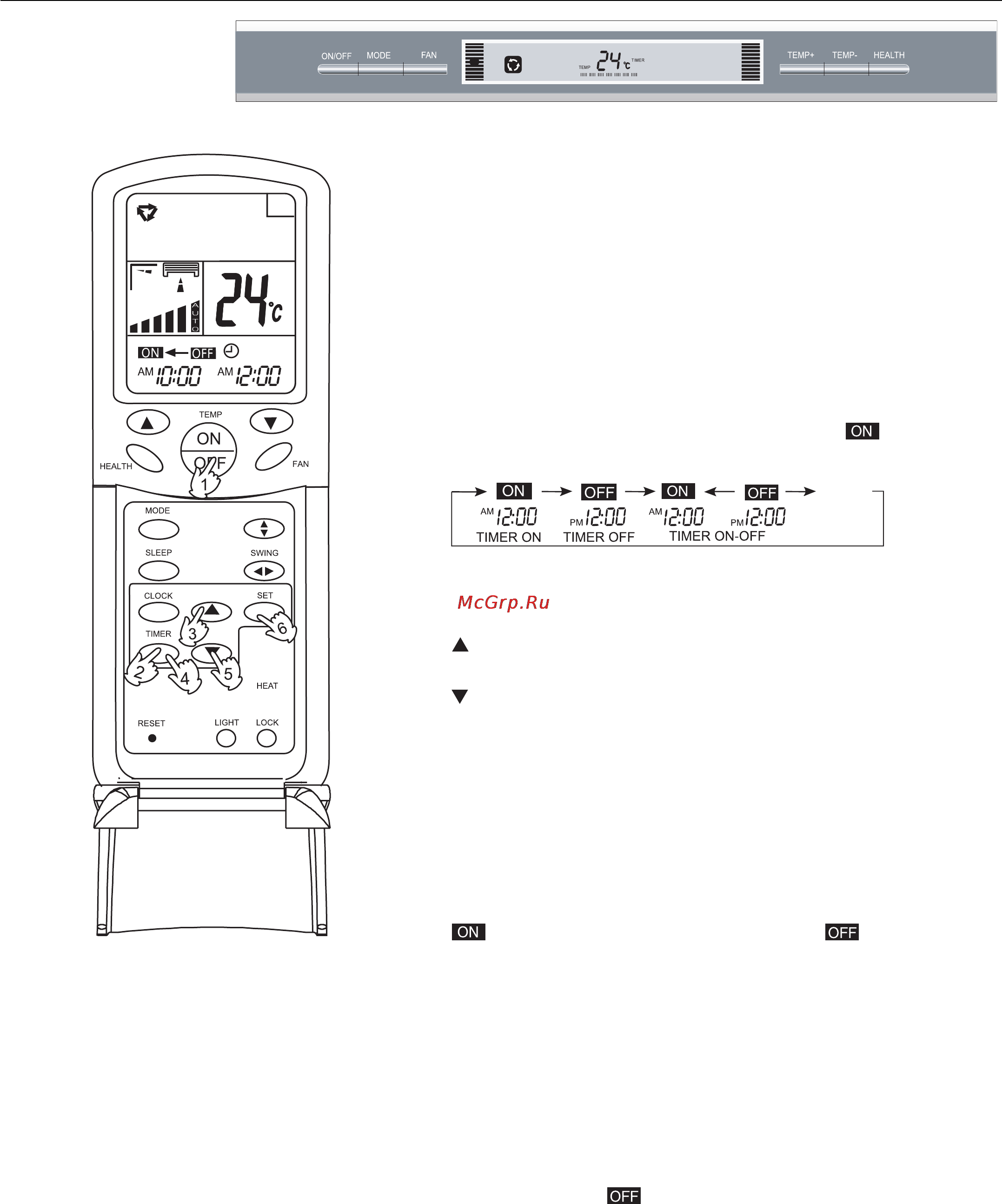 Haier AP482AKEAA+AU48NAIEAA [76/146] Mode timer on off