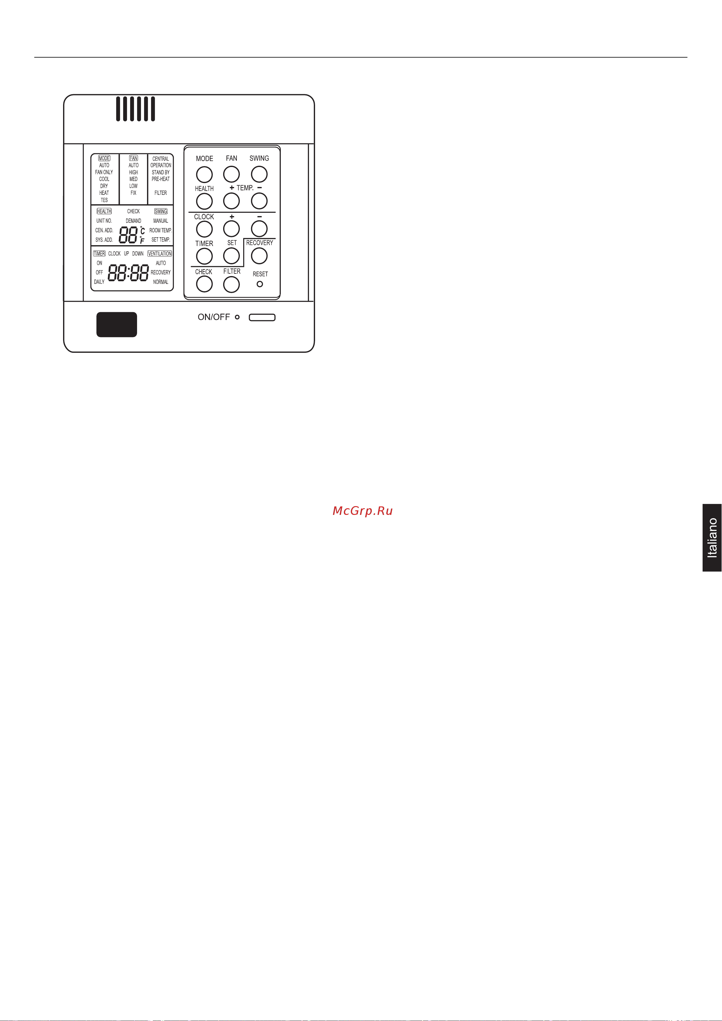 Haier AD182AMEAA+AU182AEEAA [41/146] Tasti e display del comando a filo