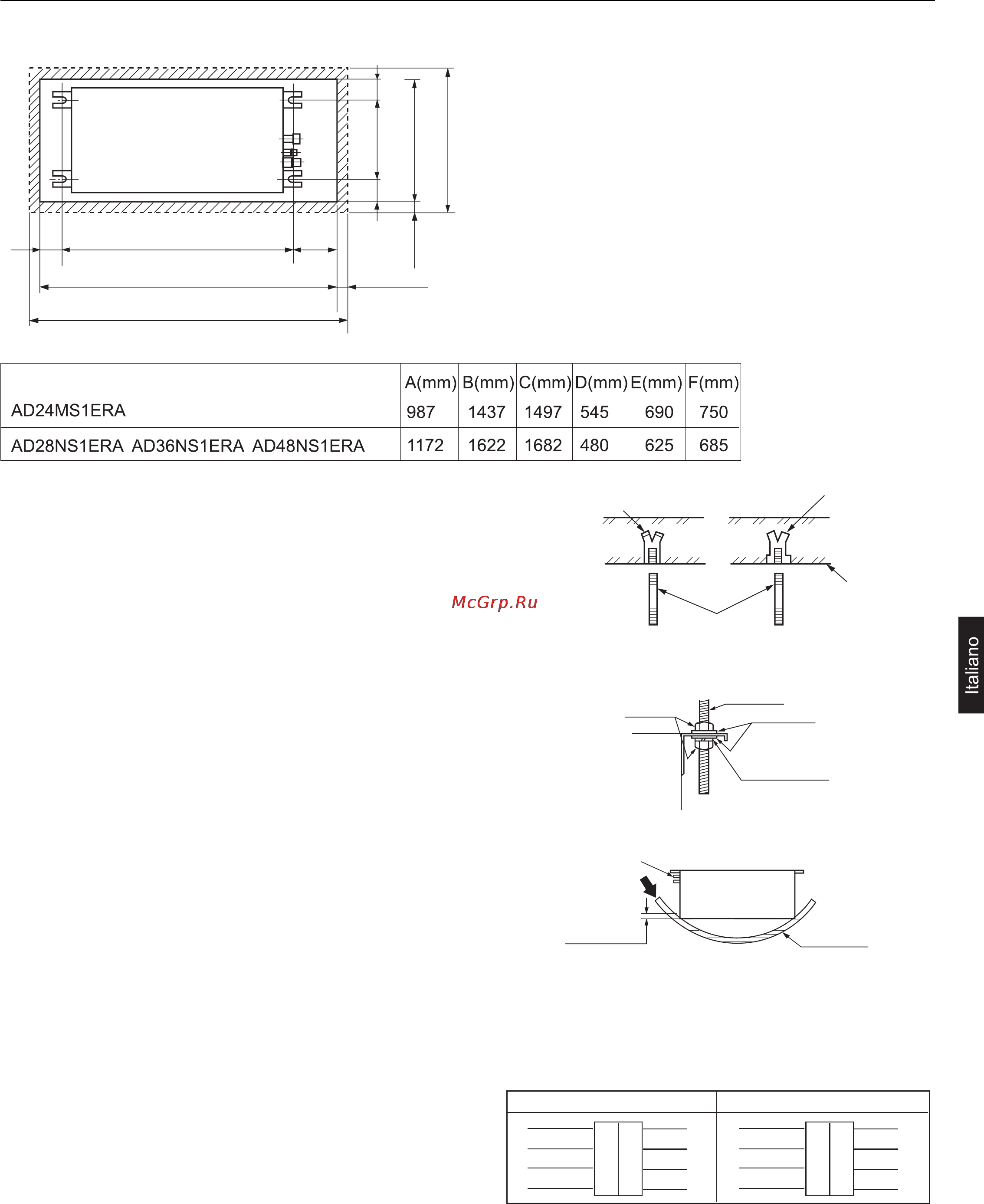 Haier AD24MS1ERA+1U24GS1ERA [77/134] Installazione dell unità interna