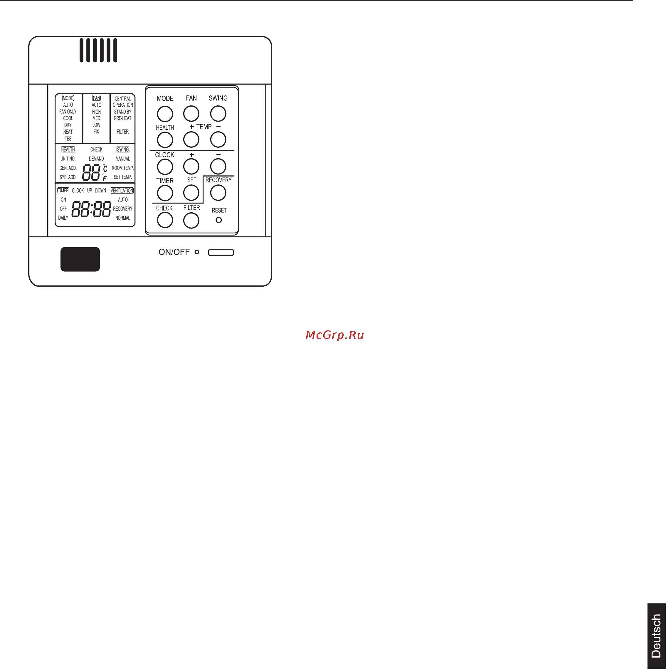 Haier AD242ALEAA+AU242AGEAA [91/136] Tasten und display der kabelsteuerung
