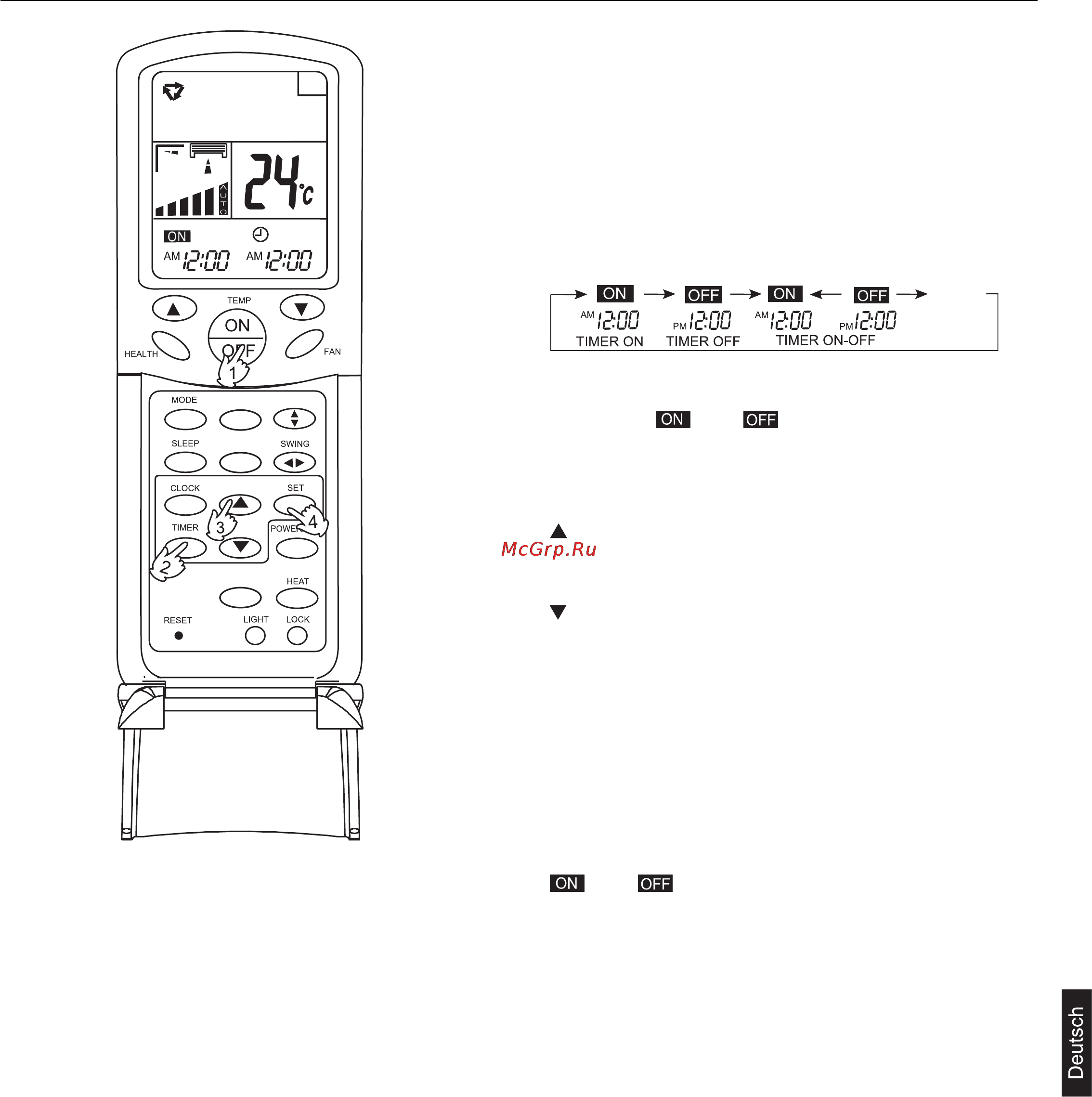 Haier AC482AFEAA+AU48NAIEAA [111/158] Modus timer on off