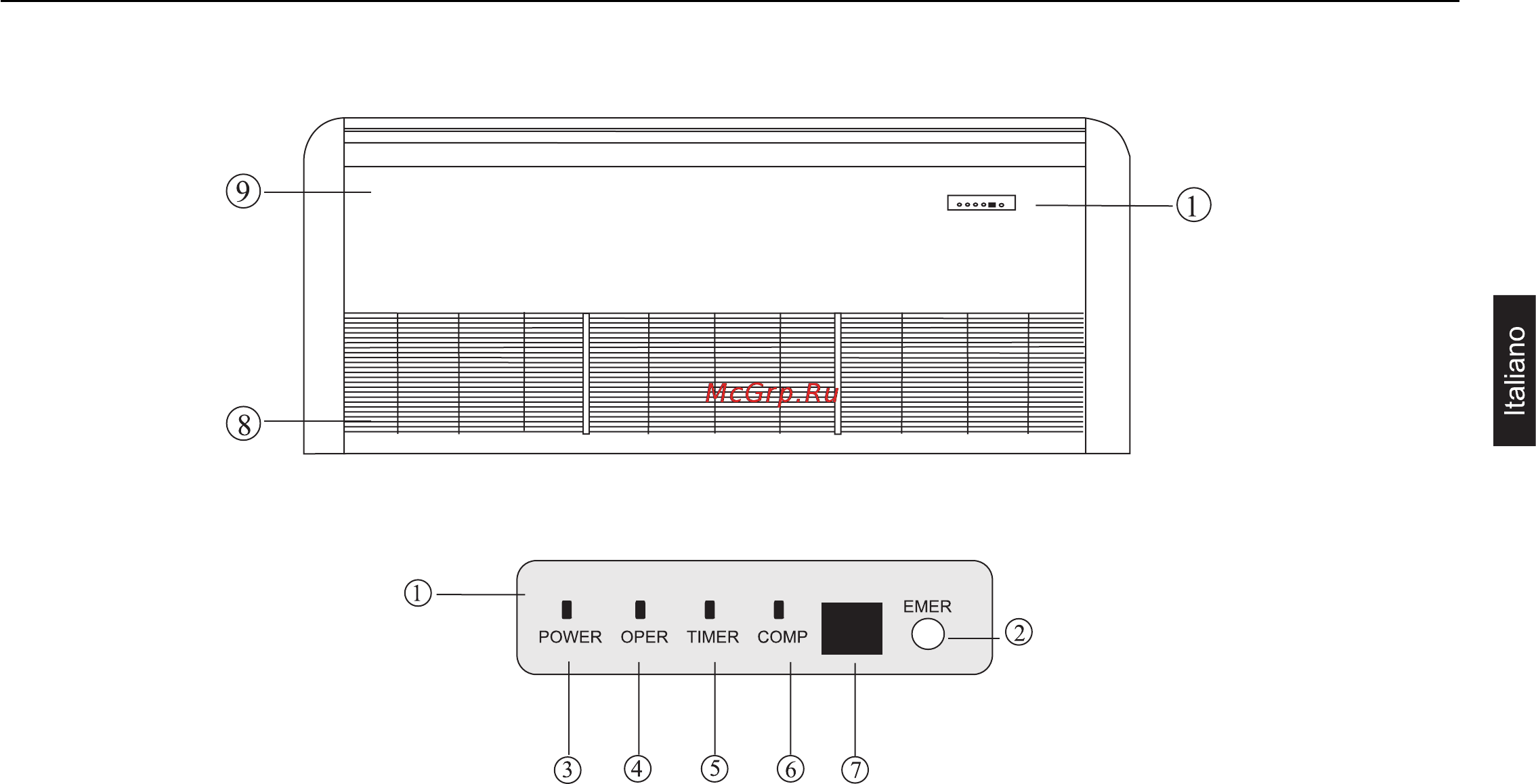 Haier AC362AFEAA+AU36NAIEAA [43/158] Denominazione dei componenti