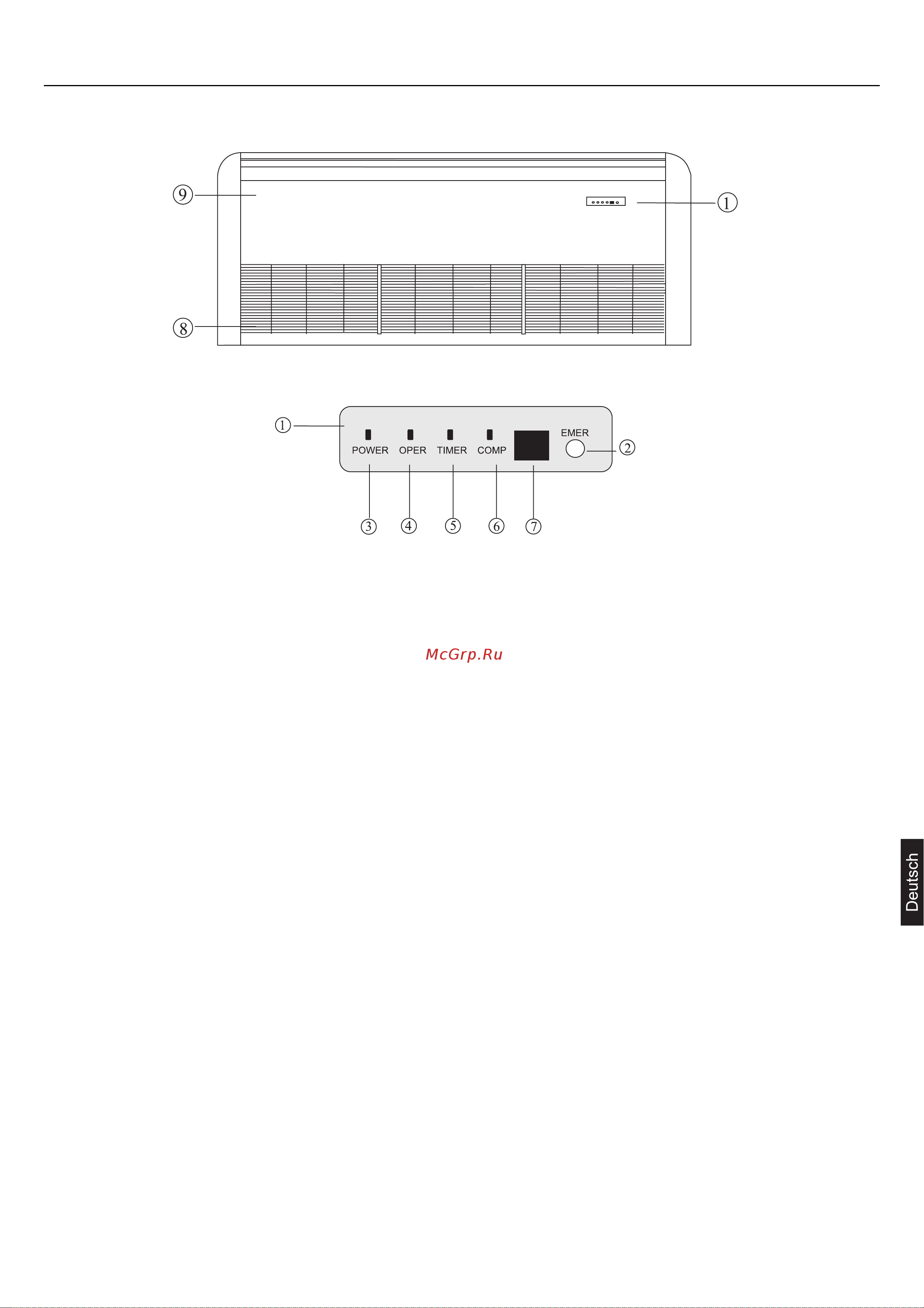 Haier AC60FS1ERA+1U60IS1ERB [97/114] Bezeichnung der geräteteile