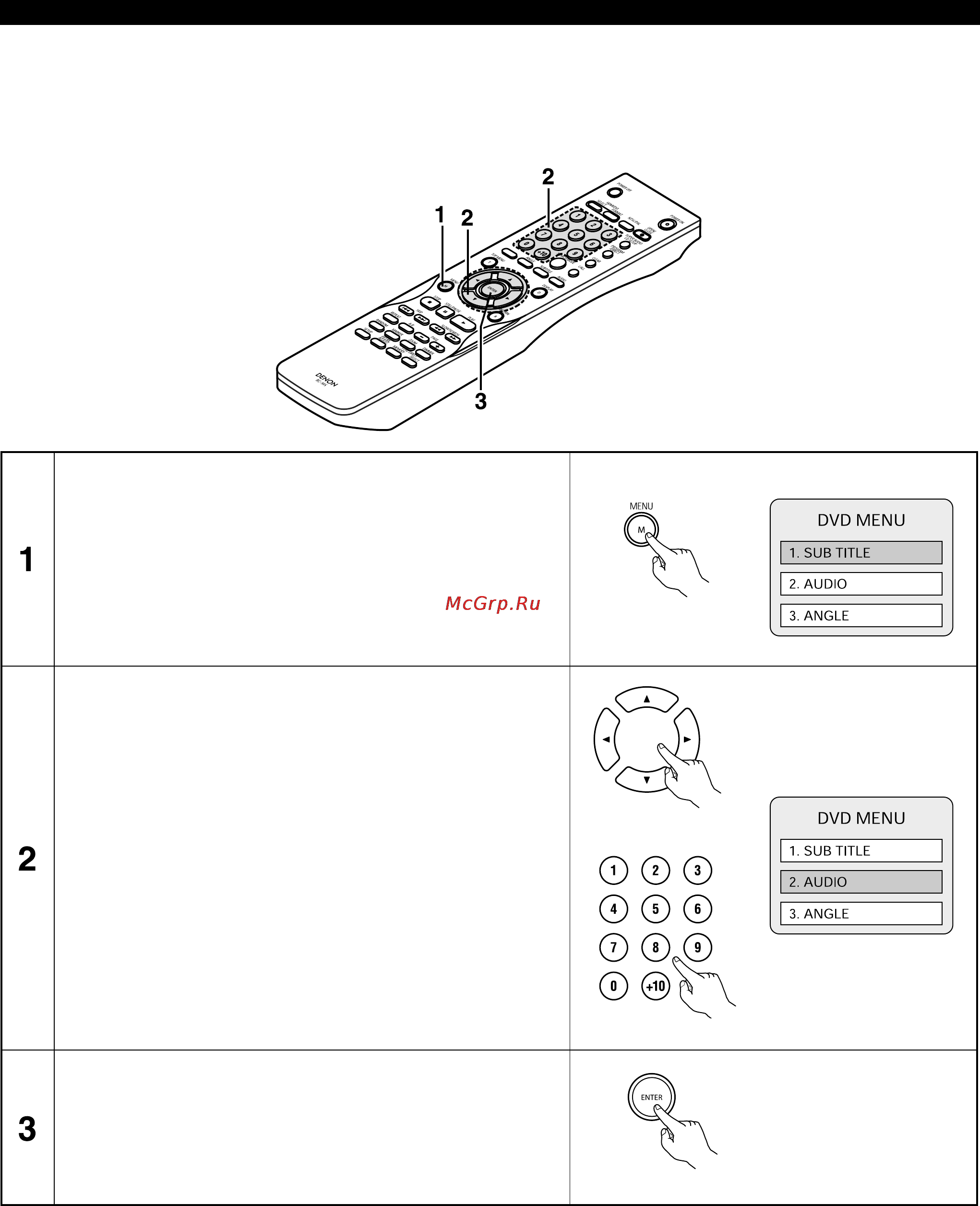Denon DVD-955 [64/78] Использование меню dvd