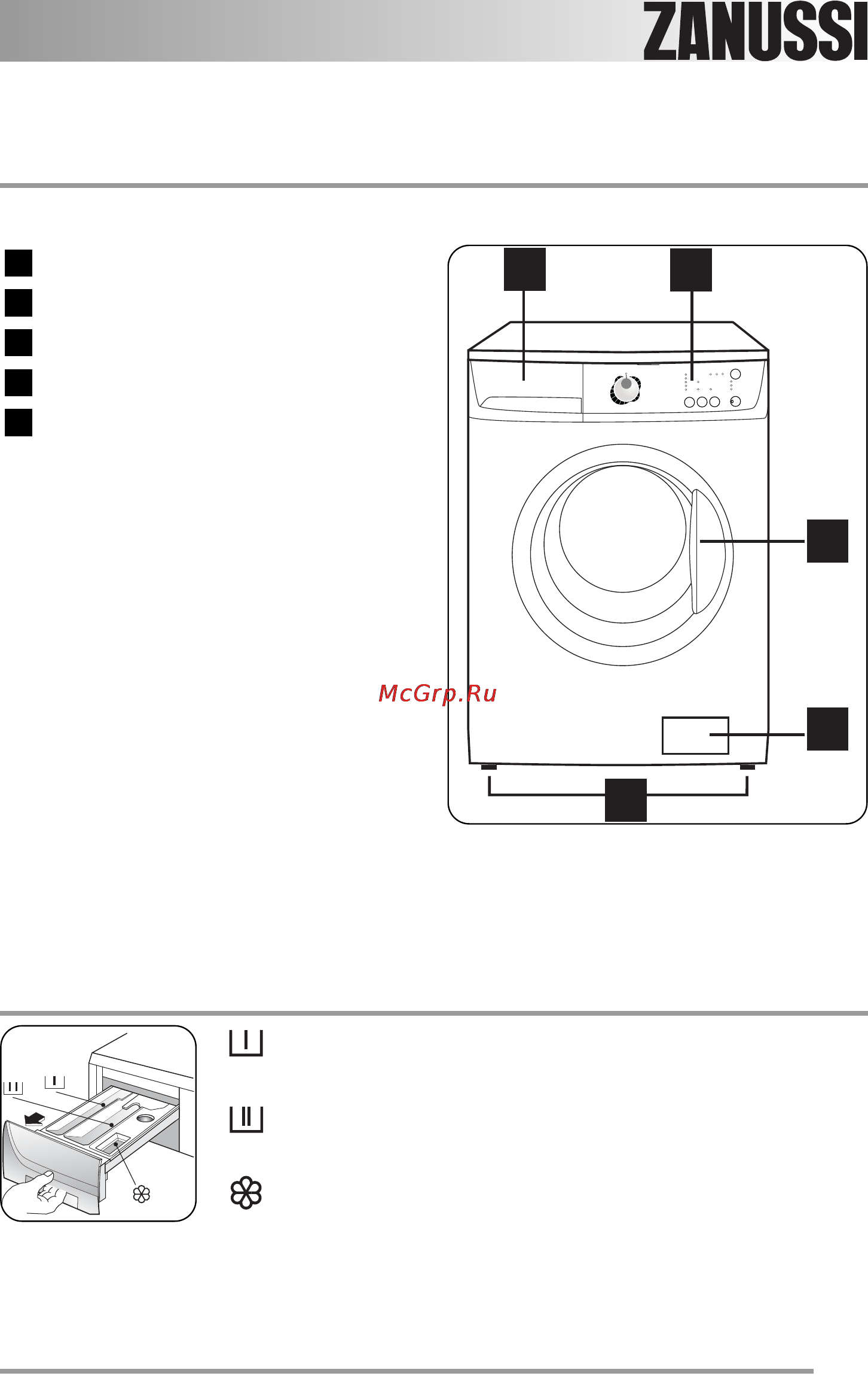 Zanussi ZWO 6105 [5/40] Дозатор моющих средств