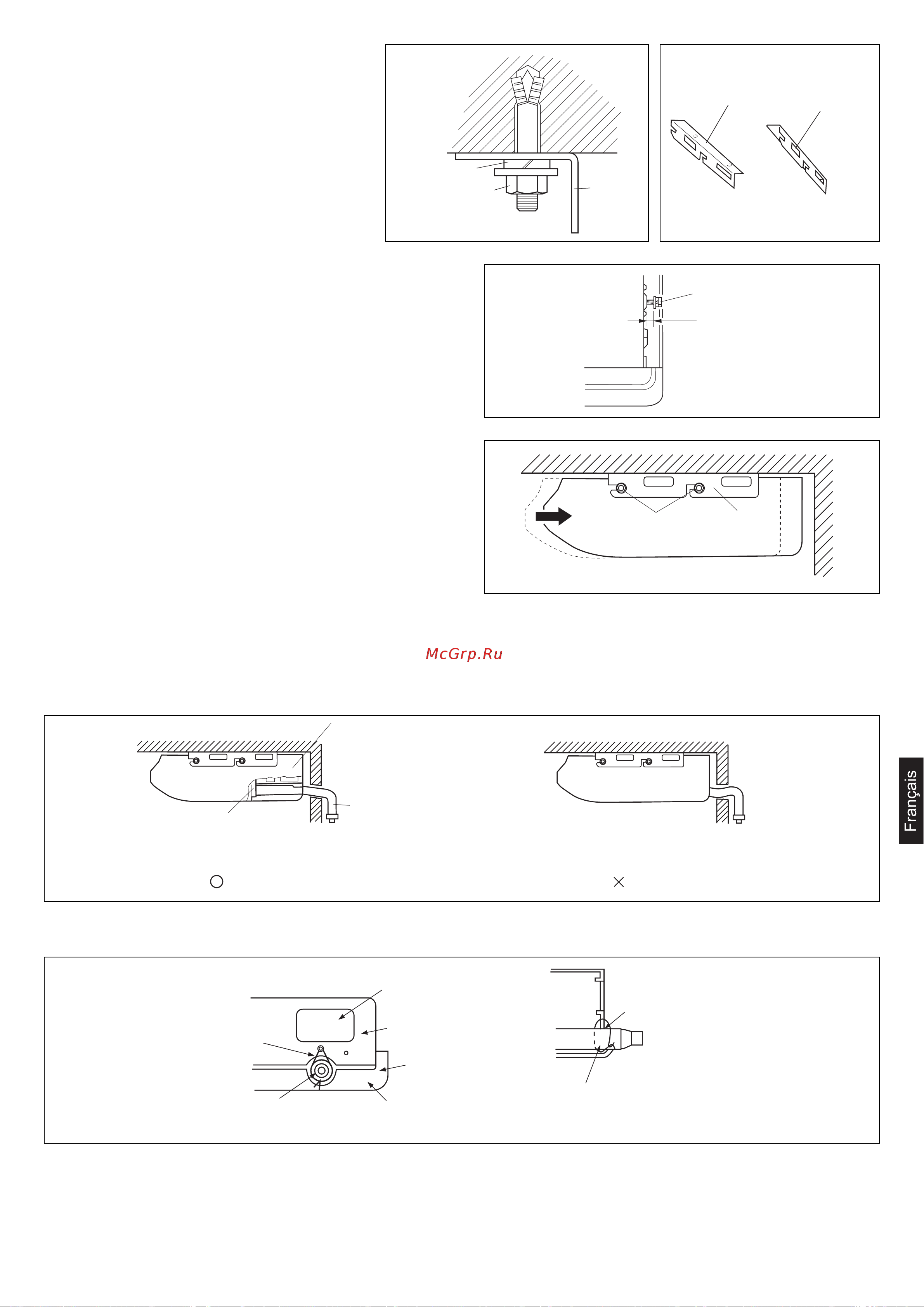 Haier AC242ACEAA [101/176] Fixation des étriers de support monter les étriers à l aide des écrous les rondelles et les rondelles élastiques figure ci contre
