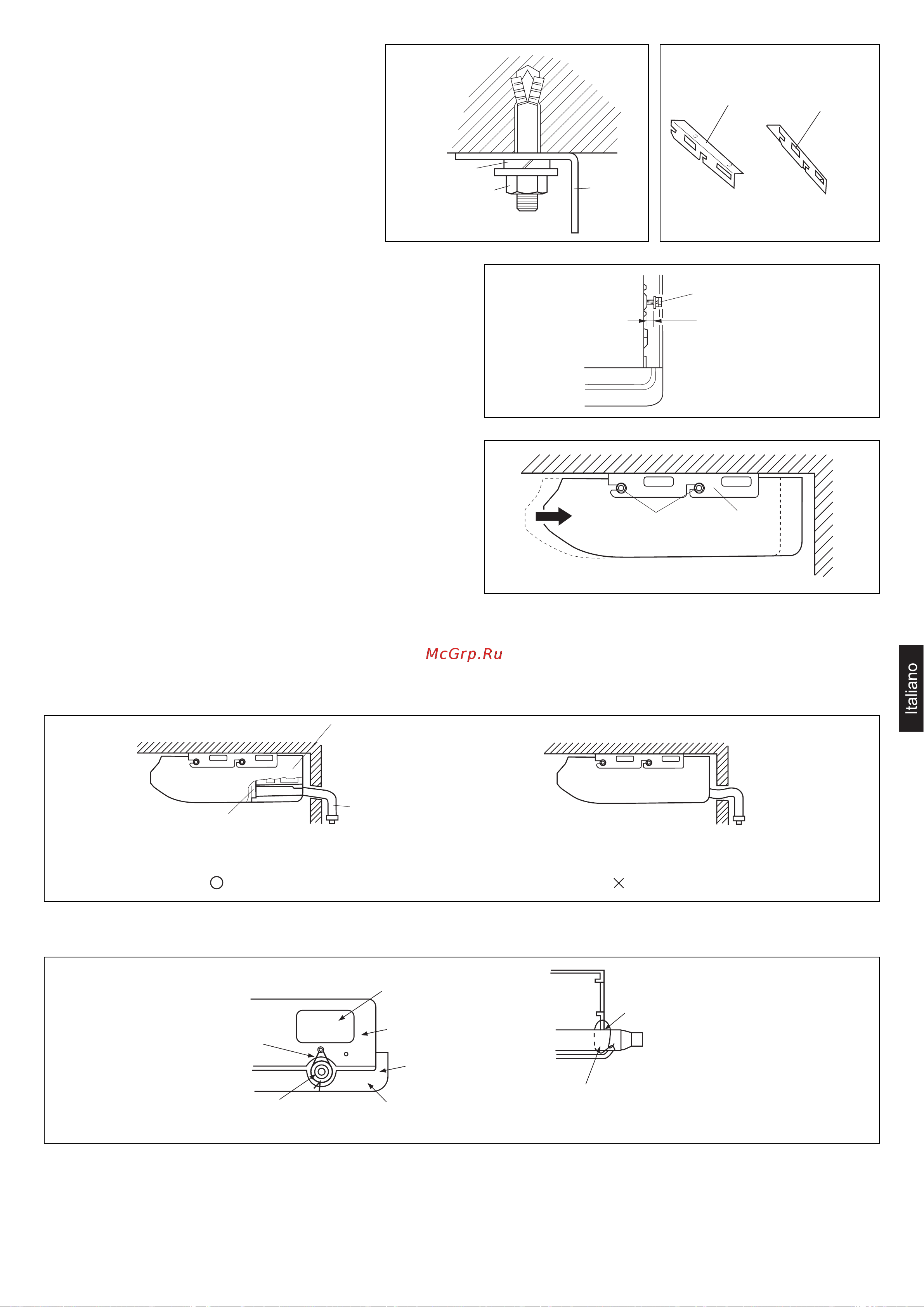 Haier AC242ACEAA+AU242AGEAA [67/176] Fissaggio delle staffe di sostegno montare le staffe utilizzando i dadi le rondelle e le rondelle elastiche figura a lato