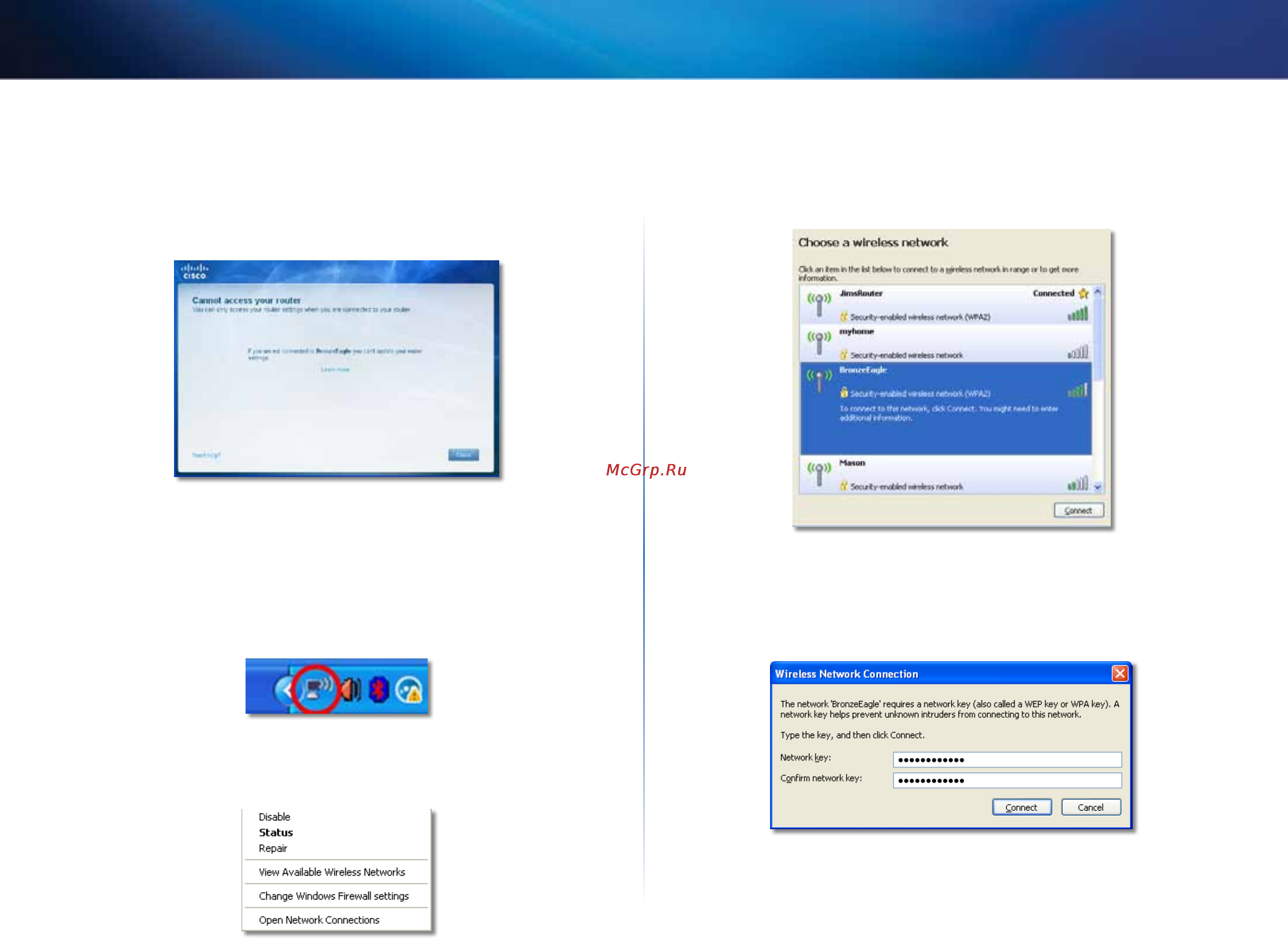 Linksys EA4500 [289/591] Pesan cannot access your router tidak dapat mengakses router anda