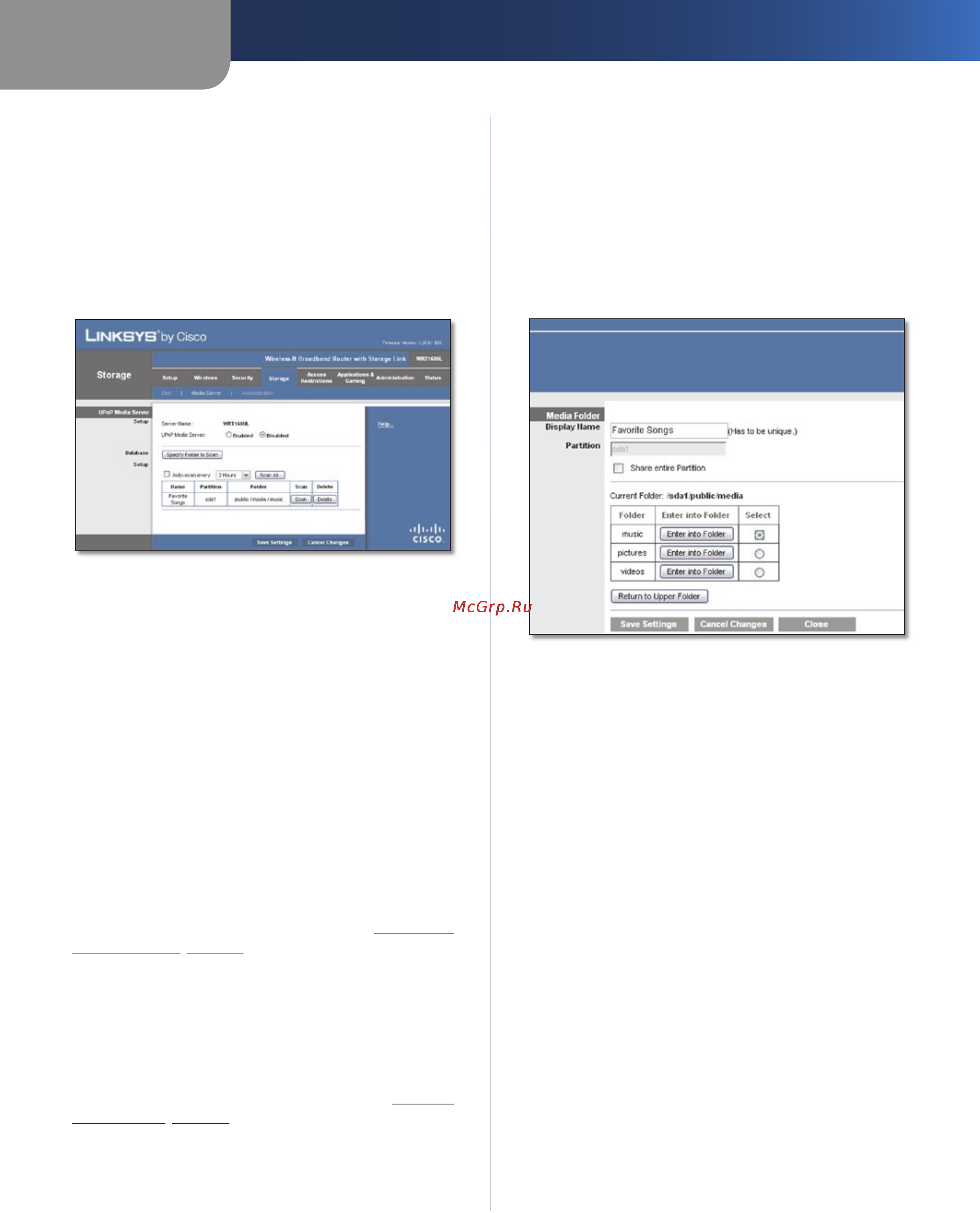 Linksys WRT160NL [23/68] Advanced configuration