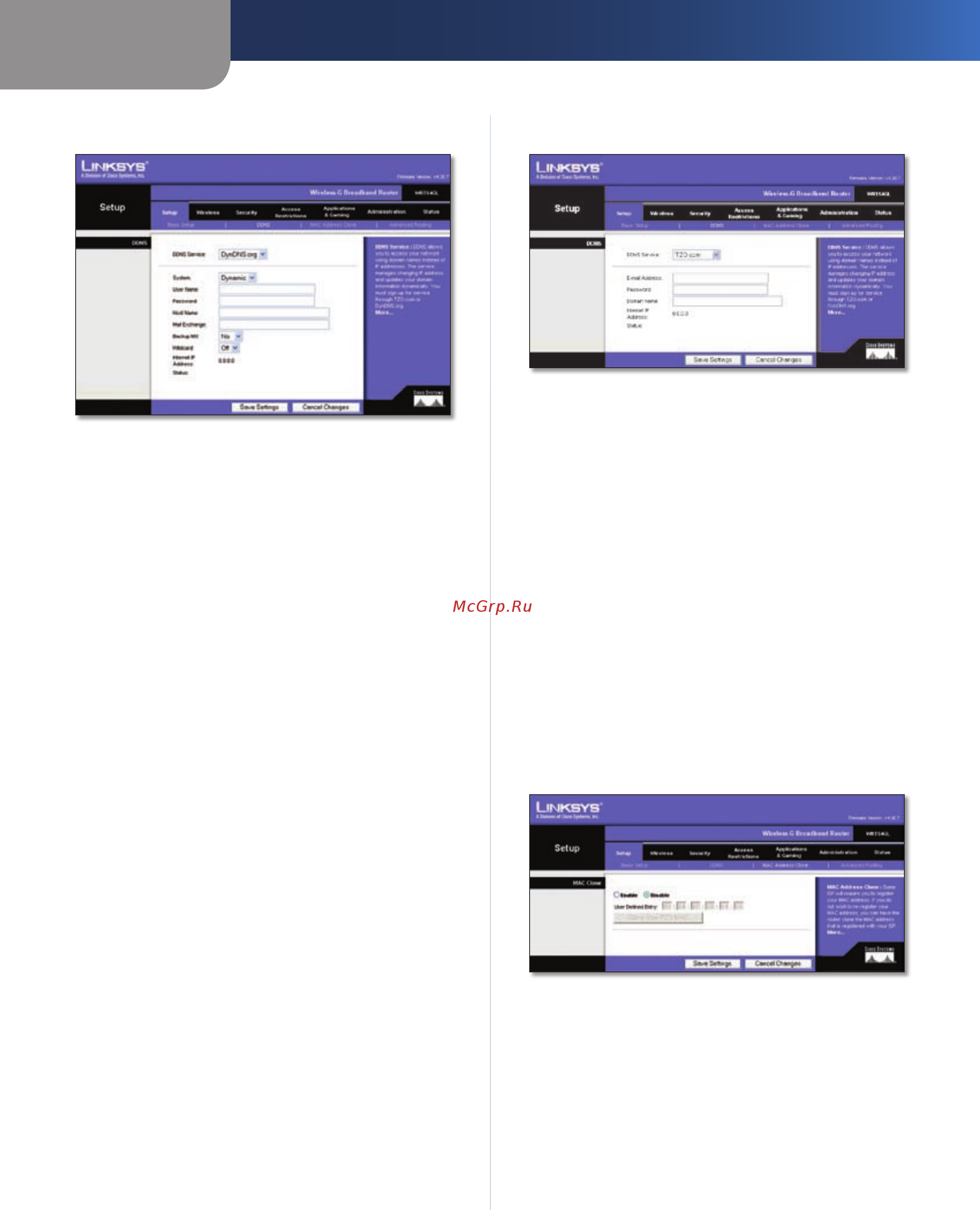 Linksys WRT54GL [11/41] Advanced configuration
