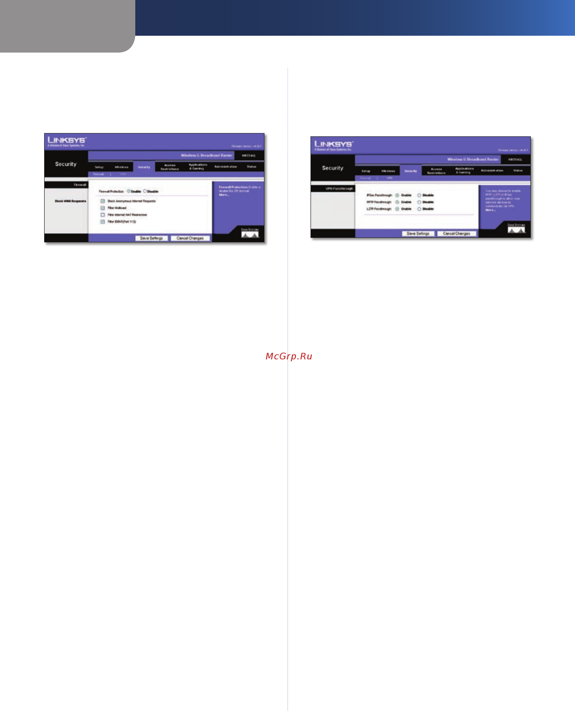Linksys WRT54GL [17/41] Advanced configuration