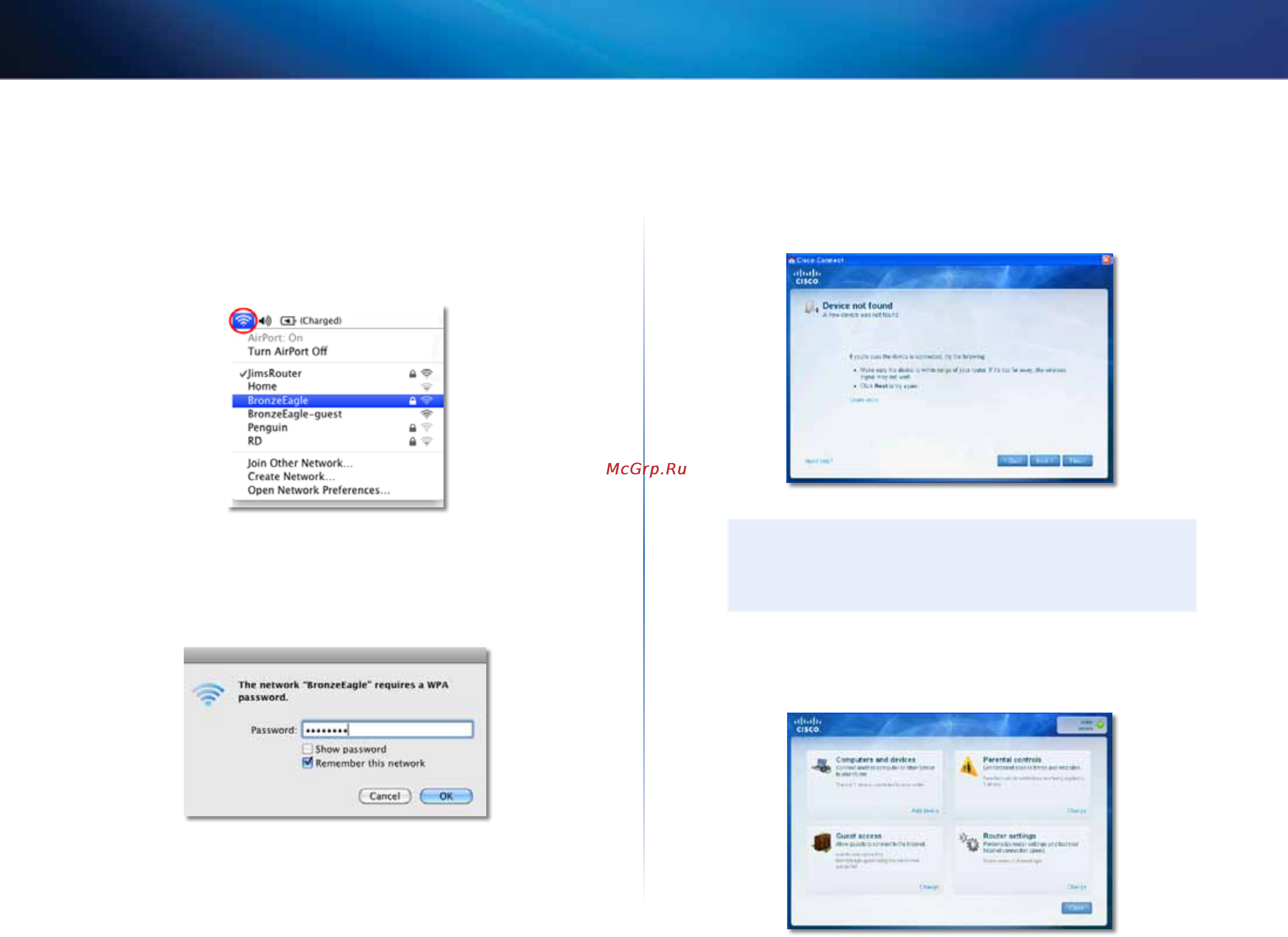 Linksys E4200 [167/702] Device not found message