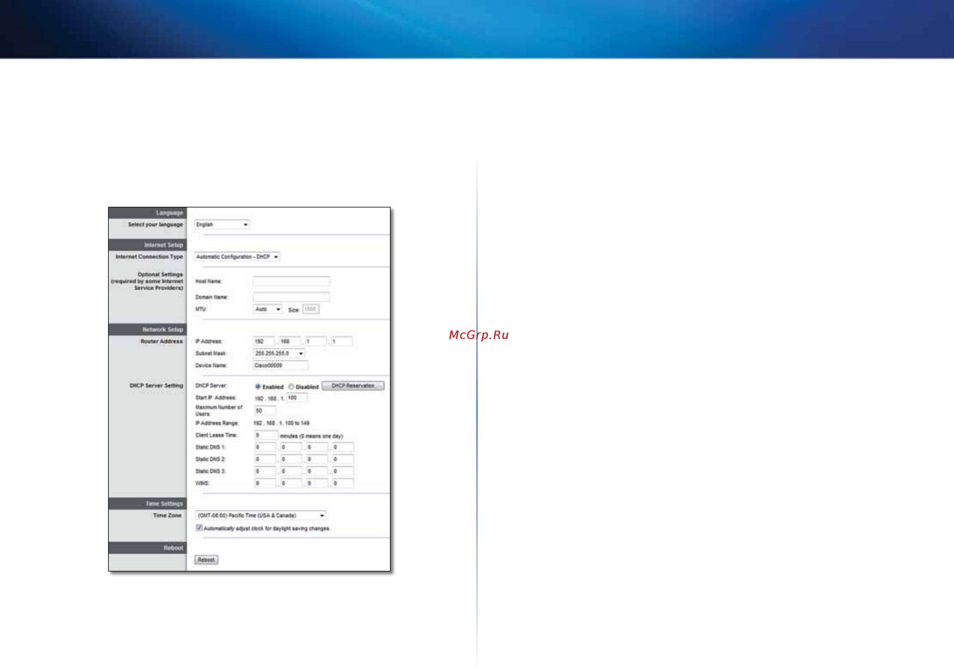 Linksys E4200 [582/702] Setup konfiguration basic setup grundläggande inställningar