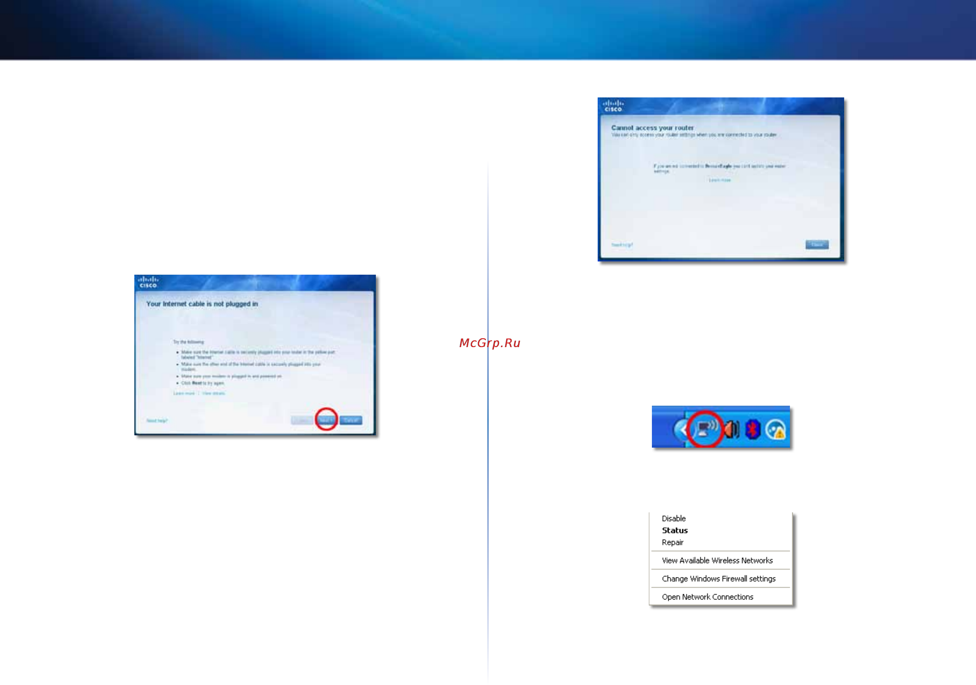 Linksys E4200 [692/702] Thông báo cannot access your router không thể truy cập bộ định tuyến