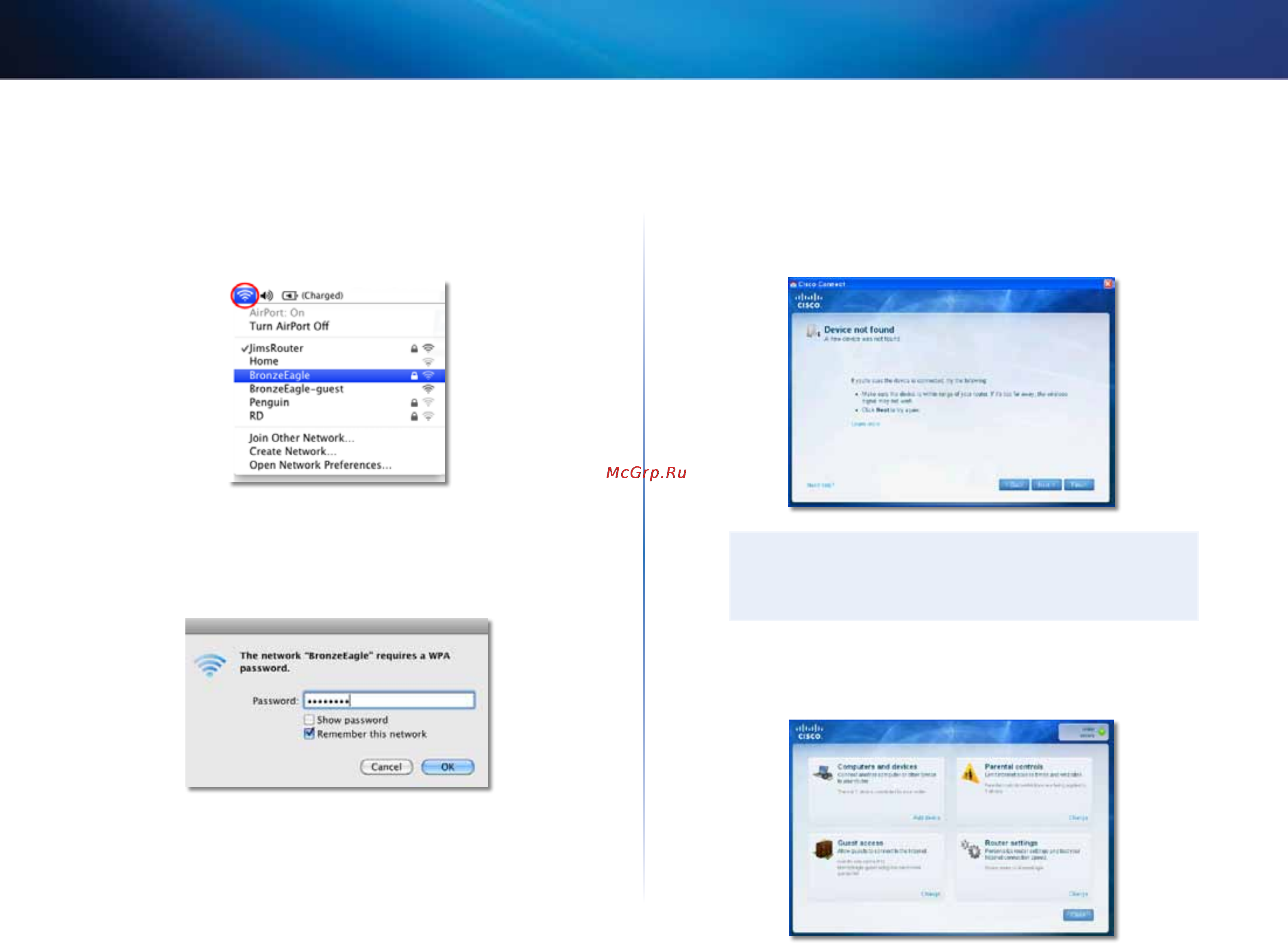 Linksys E4200 [92/702] Device not found enheden blev ikke fundet meddelelse