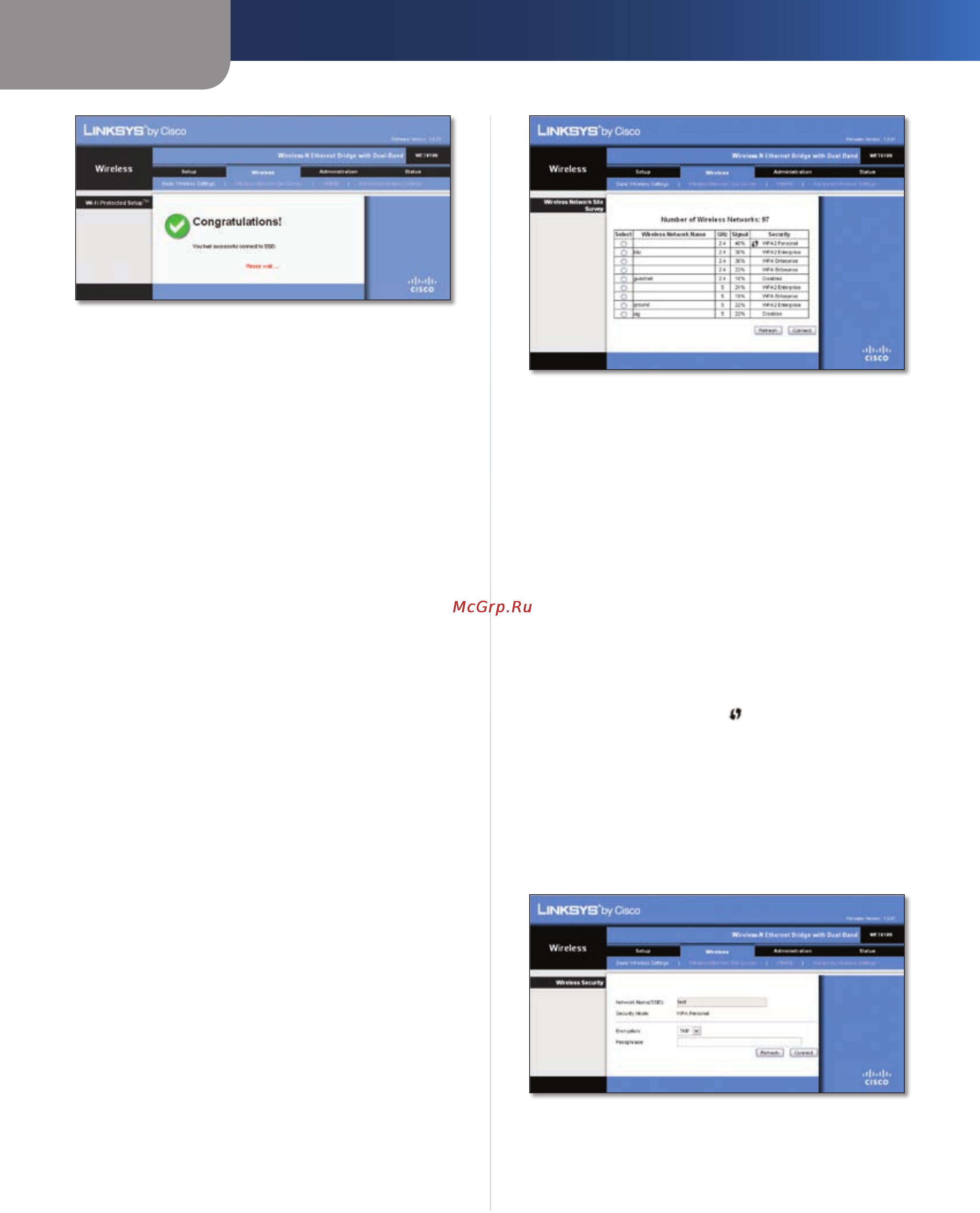 Linksys WET610N [10/286] Wireless wireless network site survey