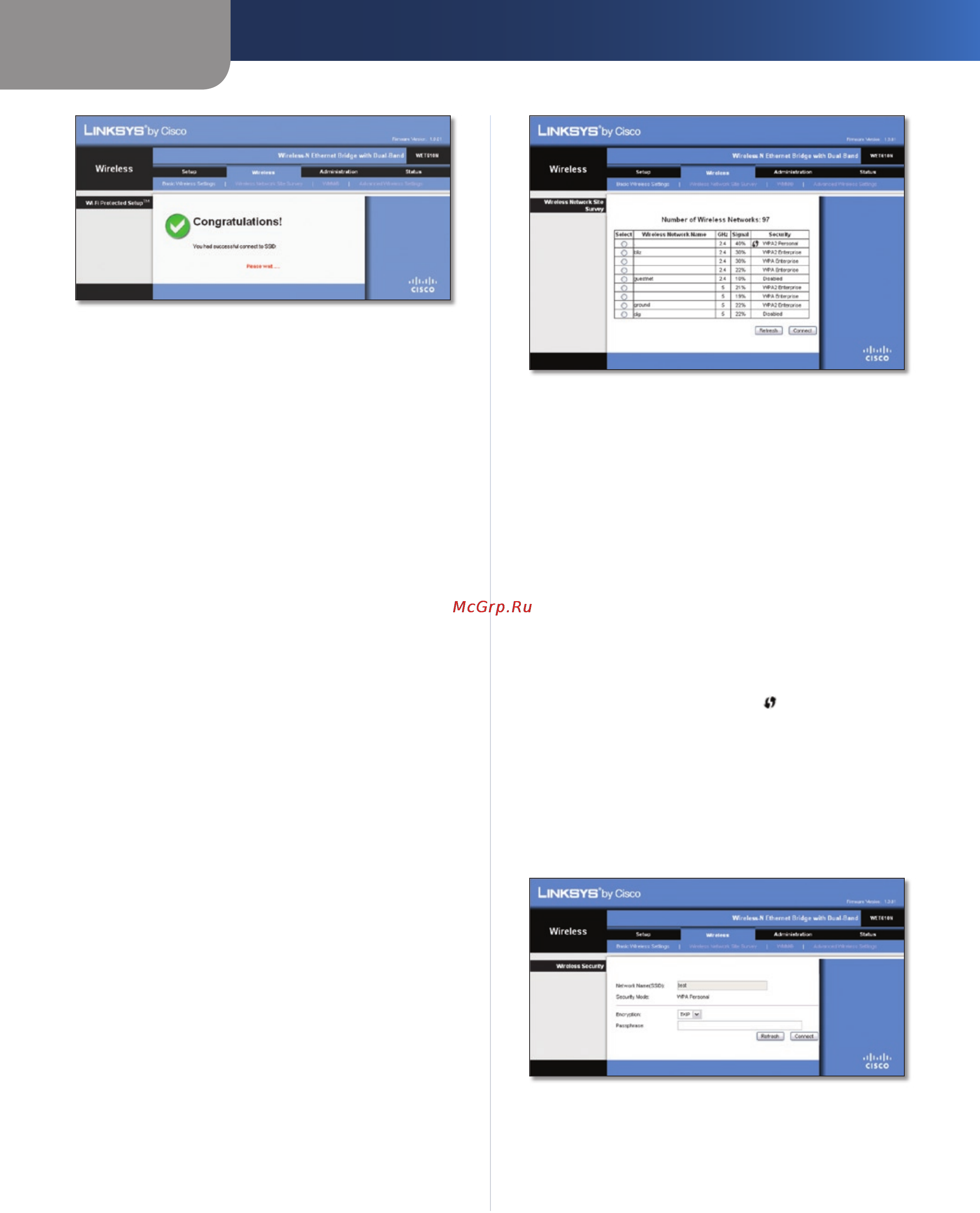 Linksys WET610N [131/286] Configuration avancée