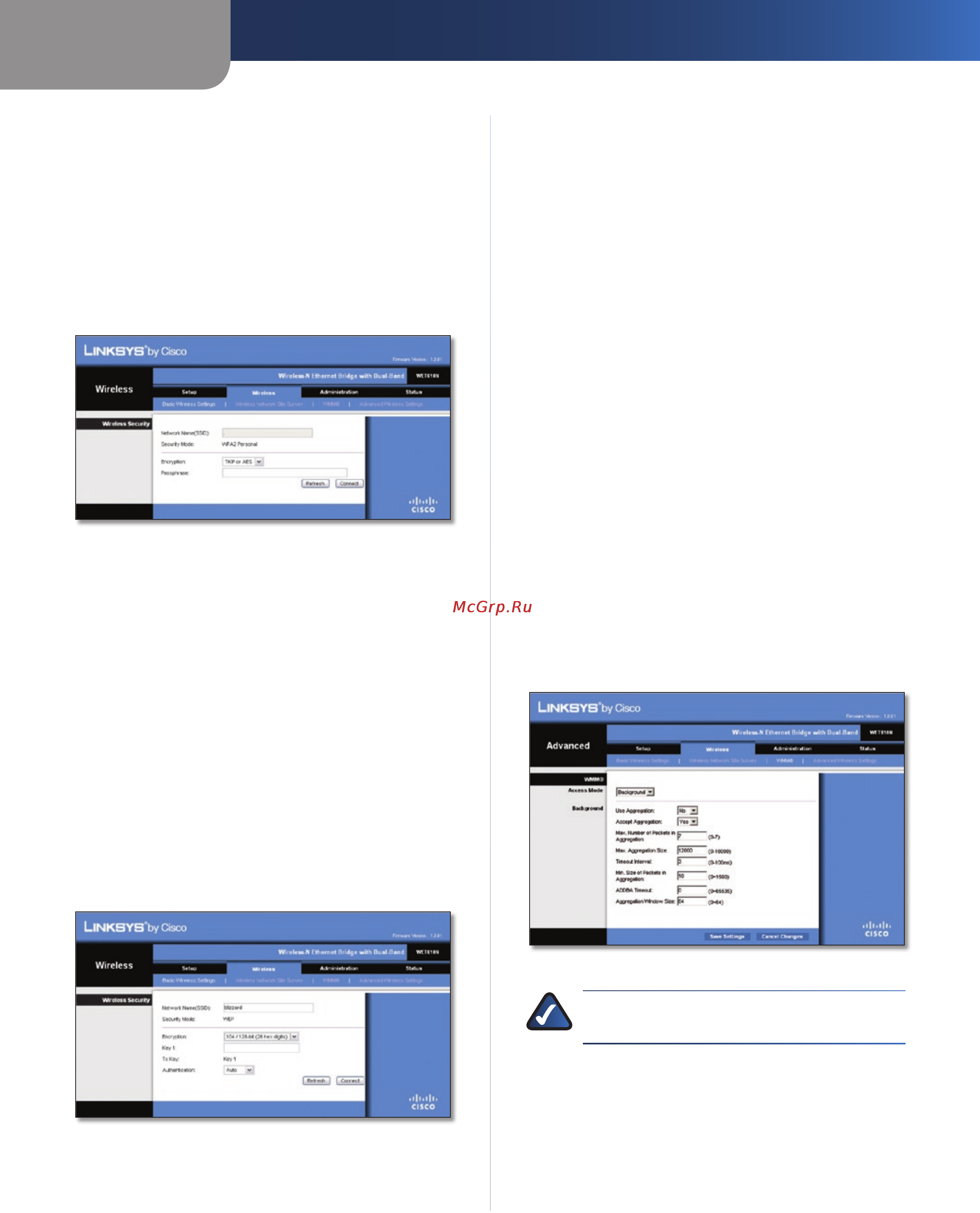 Linksys WET610N [132/286] Configuration avancée
