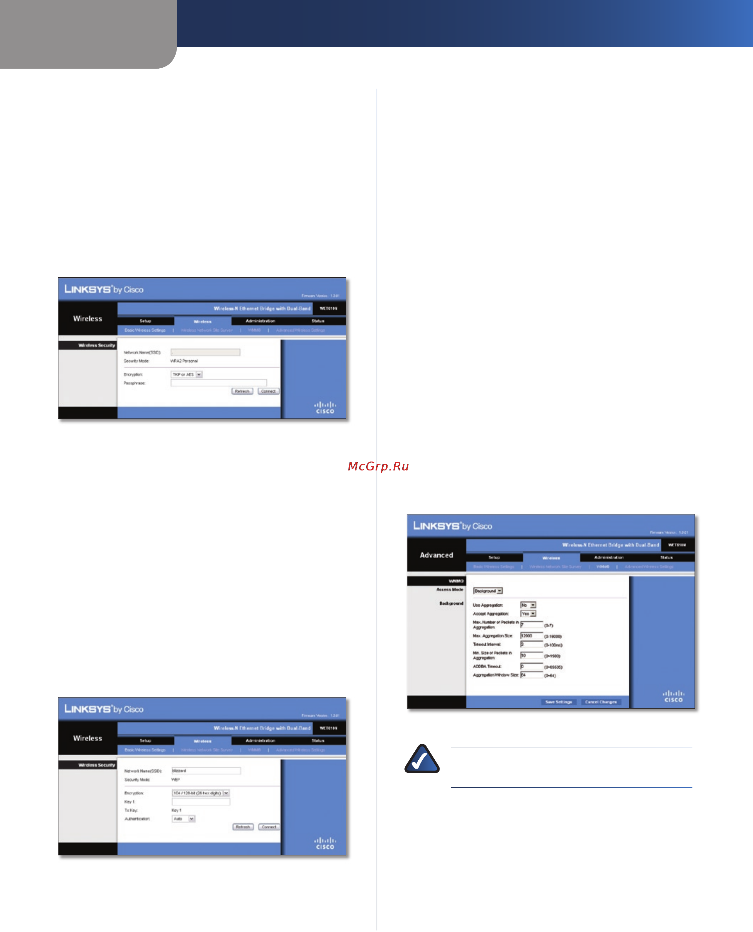 Linksys WET610N [255/286] Wireless sem fios wmm