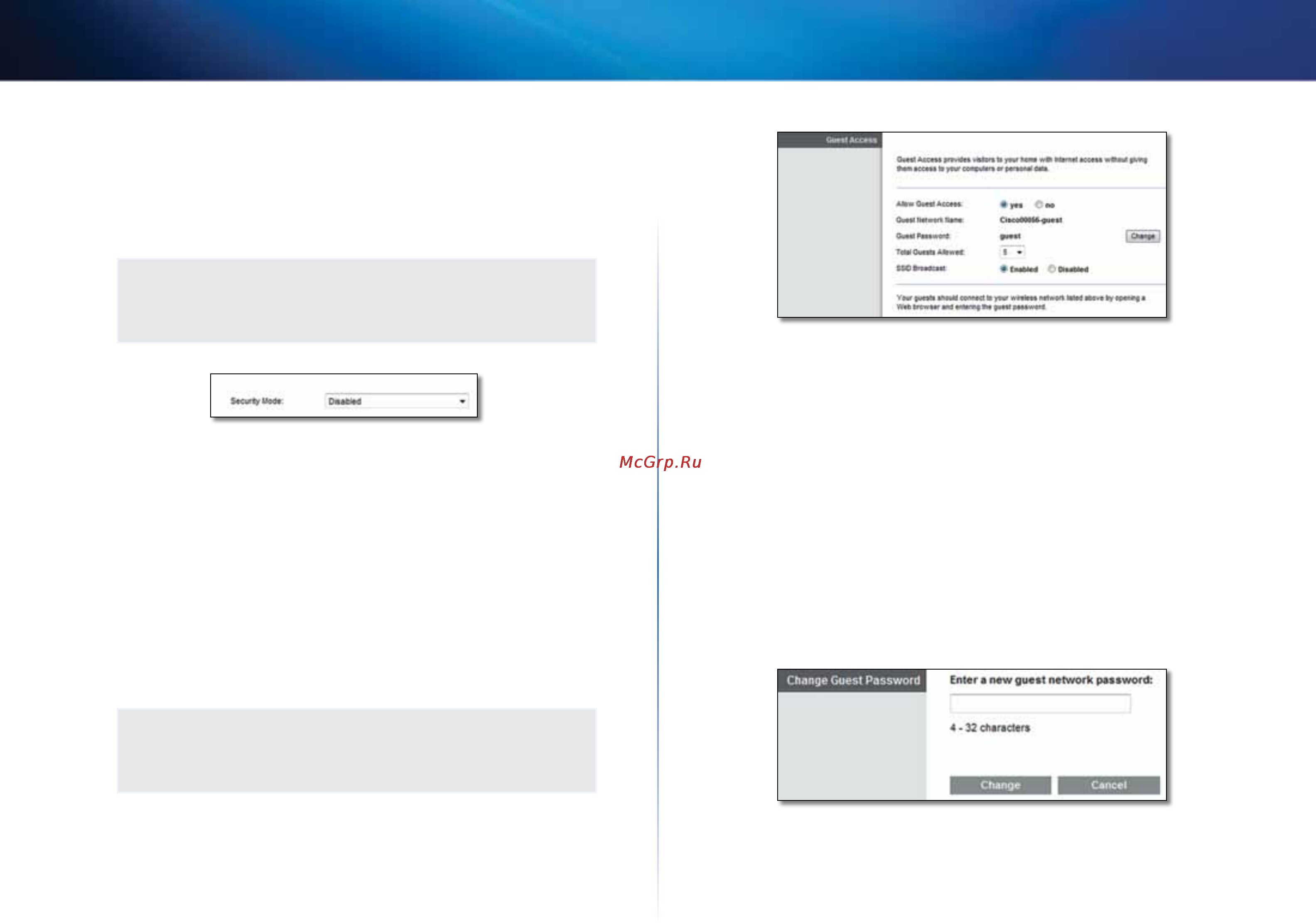 Linksys X2000 [228/237] Wireless ไร สาย guest access การเข าถ งของแอคเคาท guest