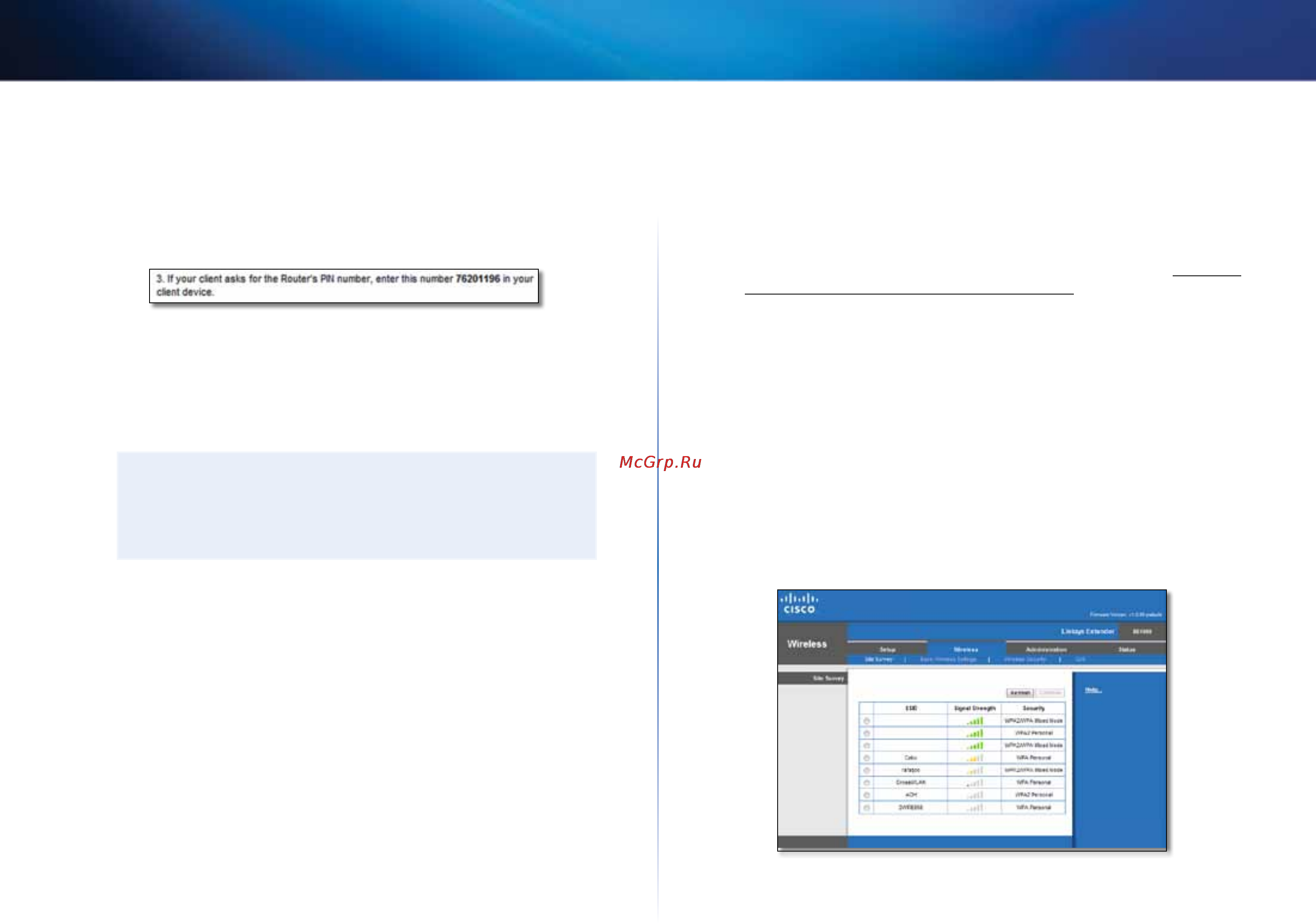Linksys RE1000 [159/414] Comment utiliser la recherche de site réseau