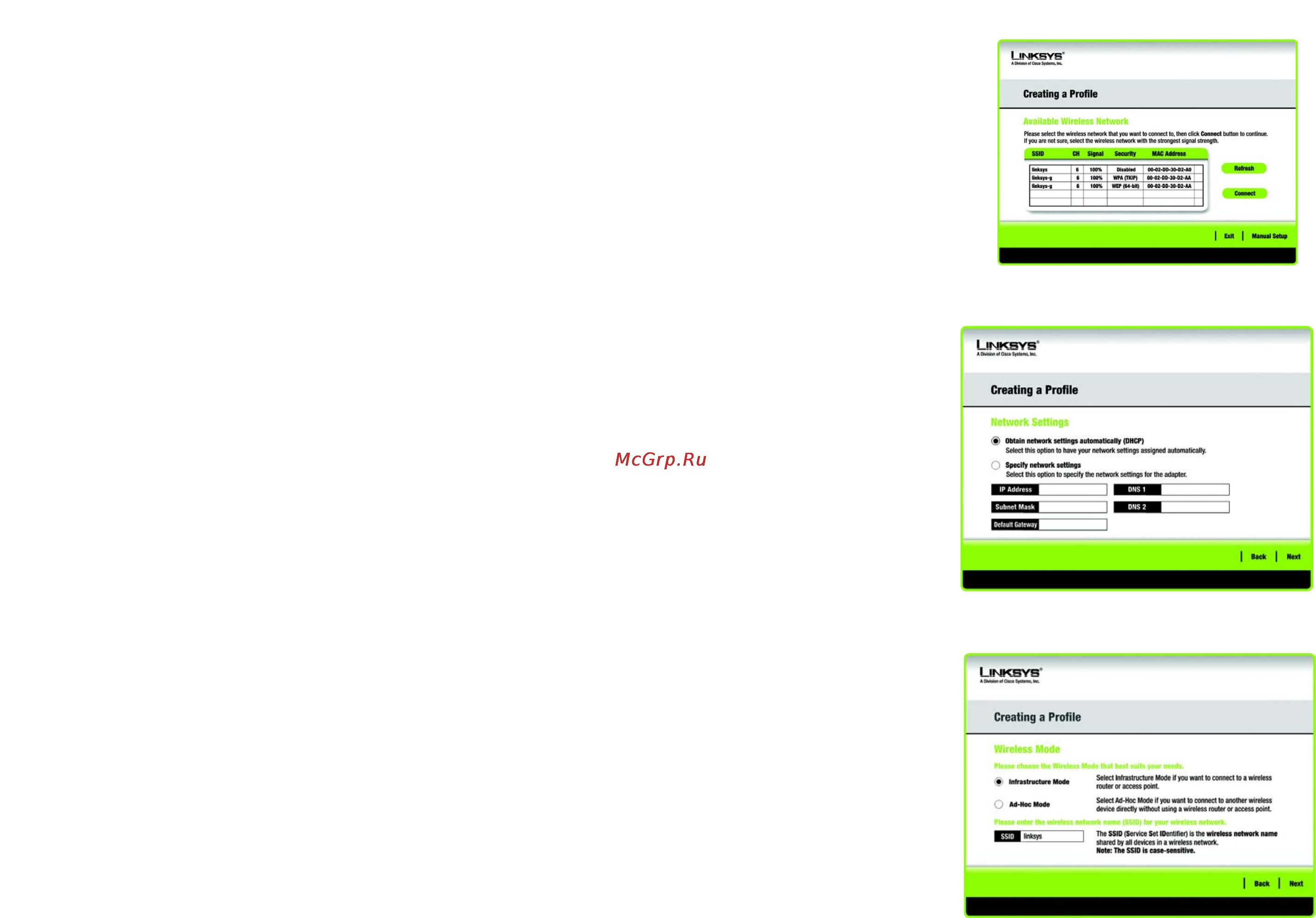 Linksys WPC54GR [82/198] Manuelles einrichten
