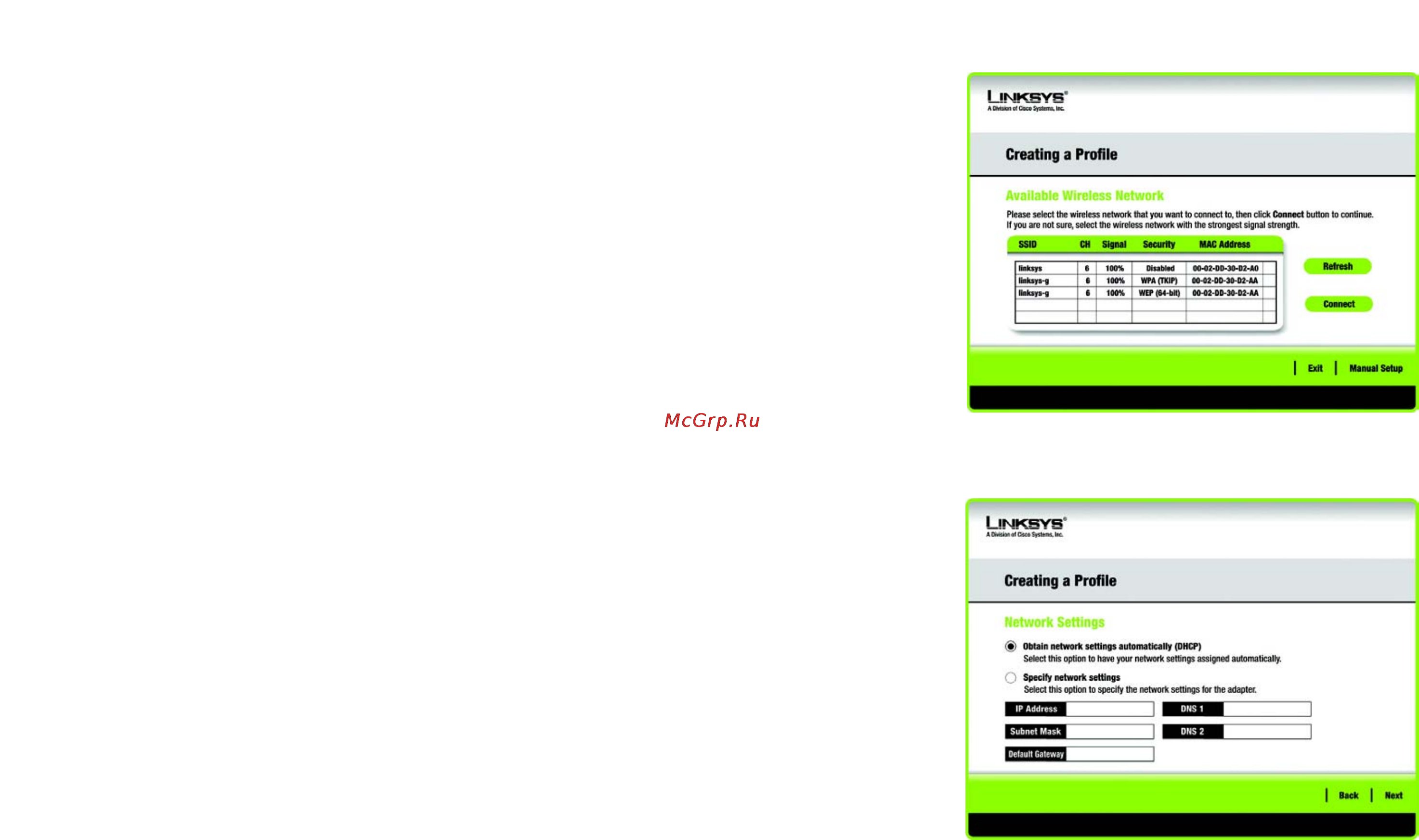 Linksys WPC54GR [97/198] Manuelles einrichten