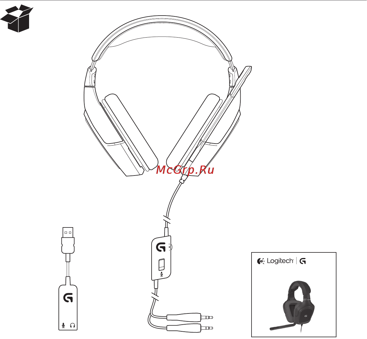 Logitech G430 Surround Sound Gaming Headset Инструкция по эксплуатации онлайн [2/88] 46286