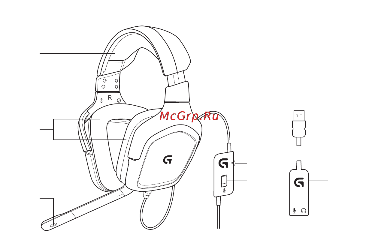 Logitech G430 Surround Sound Gaming Headset [79/88] Funkcje