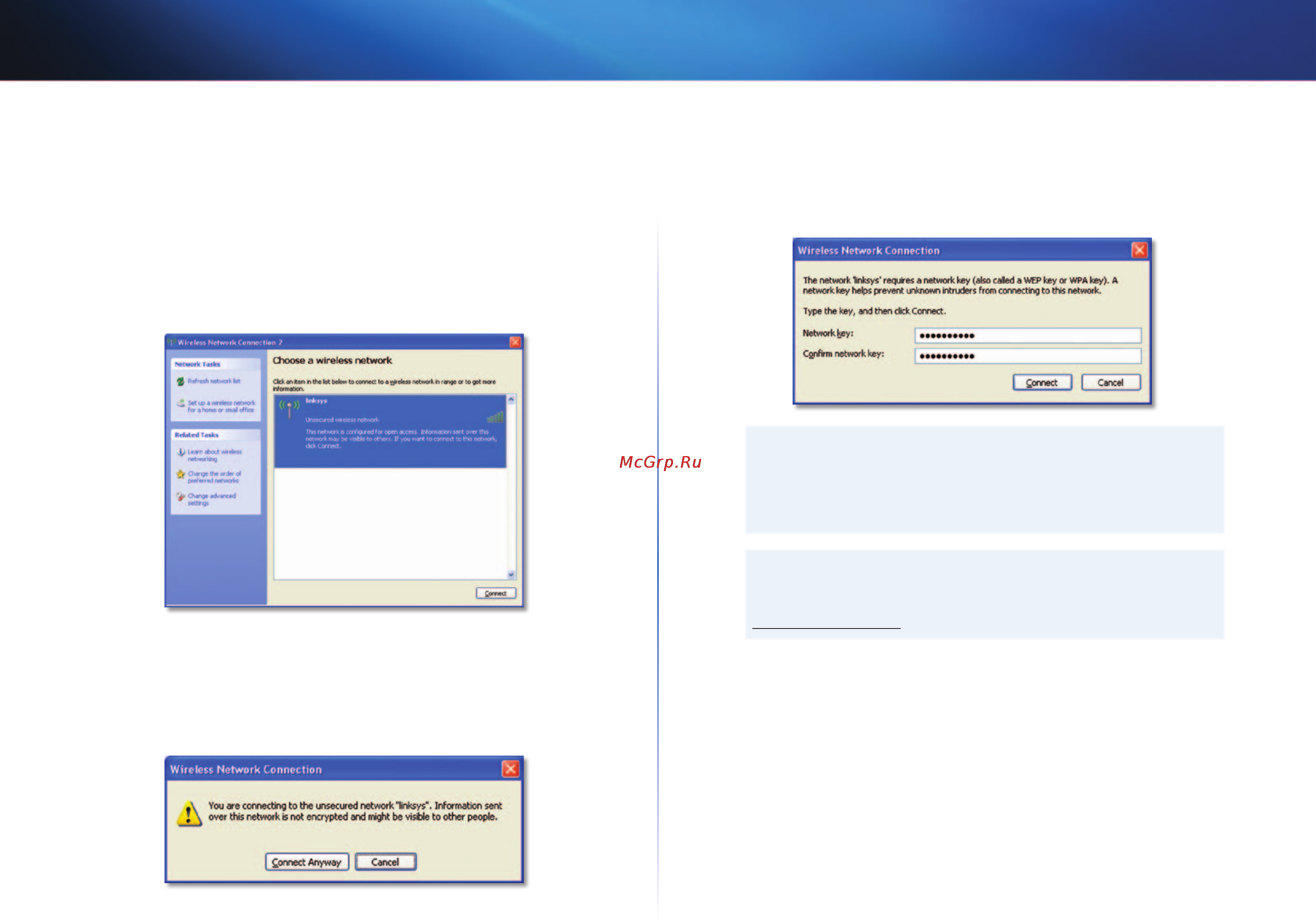 Linksys AE3000 [202/313] Konfiguracja sieci bezprzewodowej windows xp