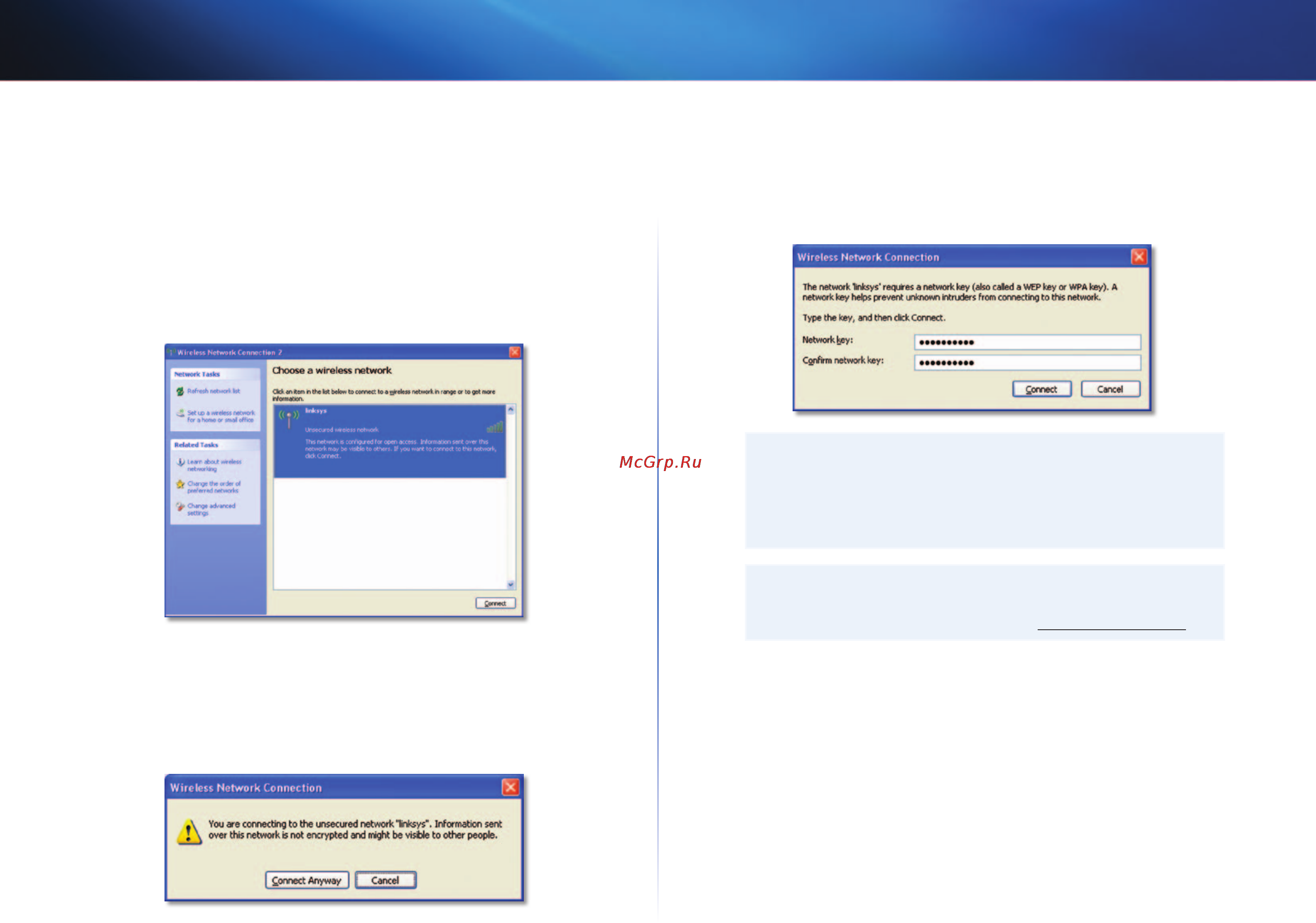 Linksys AE3000 [250/313] Konfiguracija brezžičnega omrežja windows xp