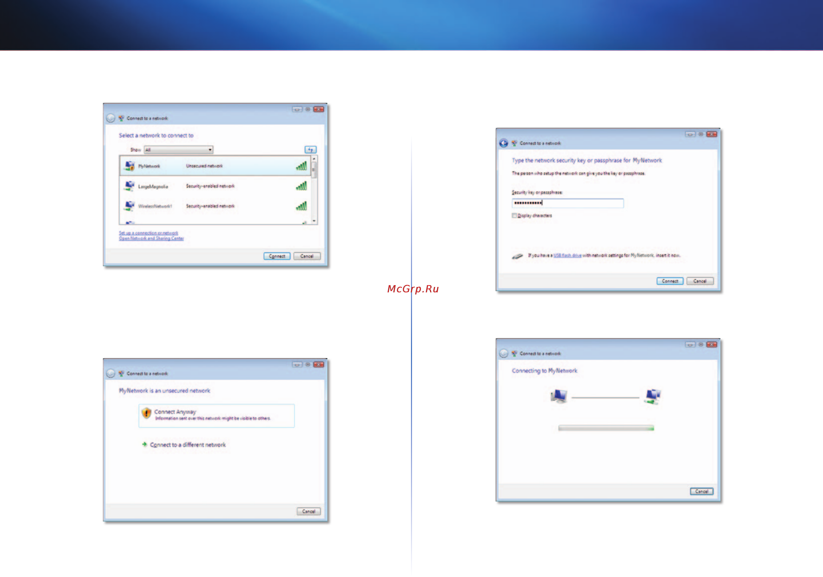 Linksys AE3000 [308/313] Cấu hình mạng không dây windows vista