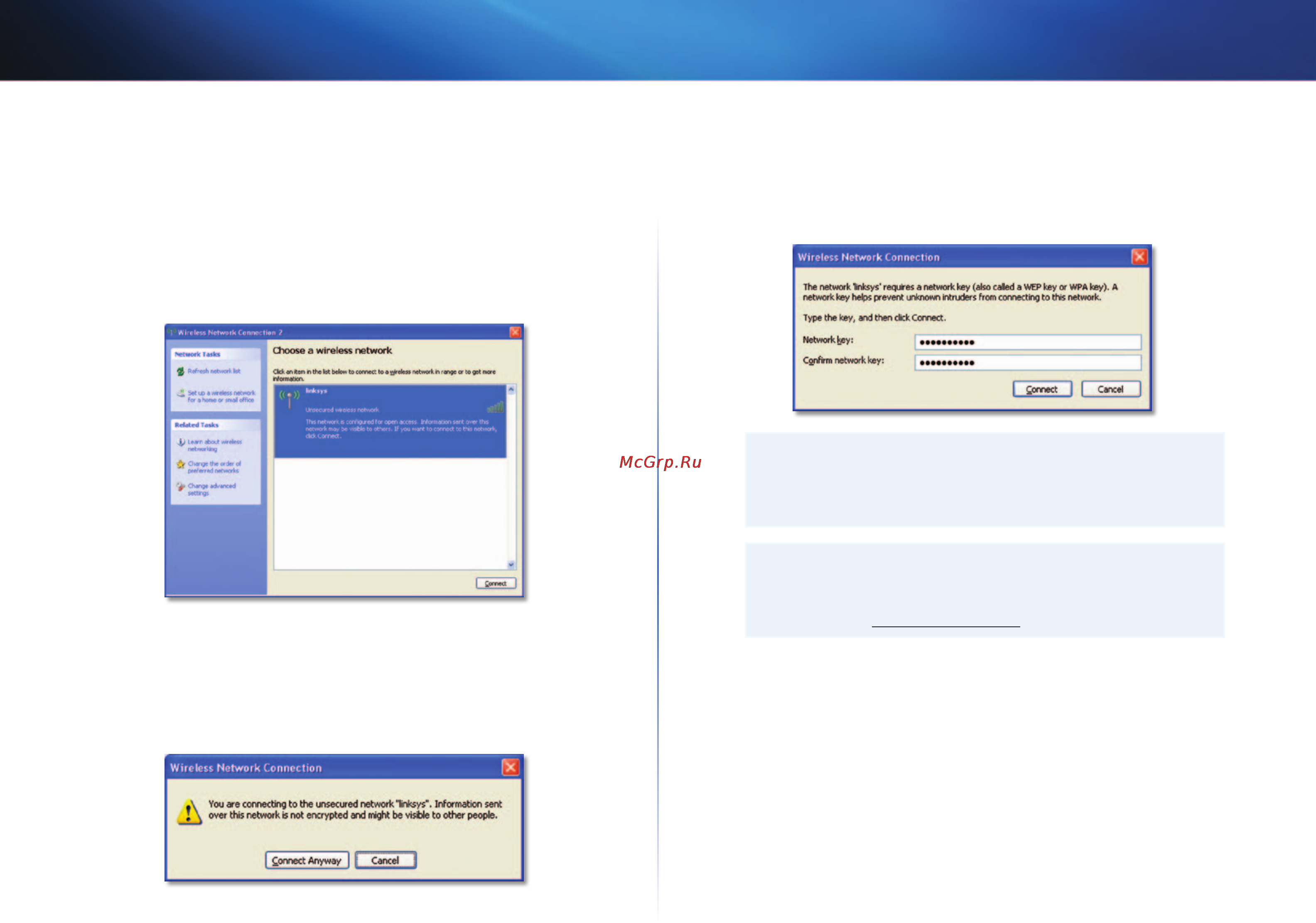 Linksys AE3000 [45/313] Konfiguration af trådløst netværk windows xp