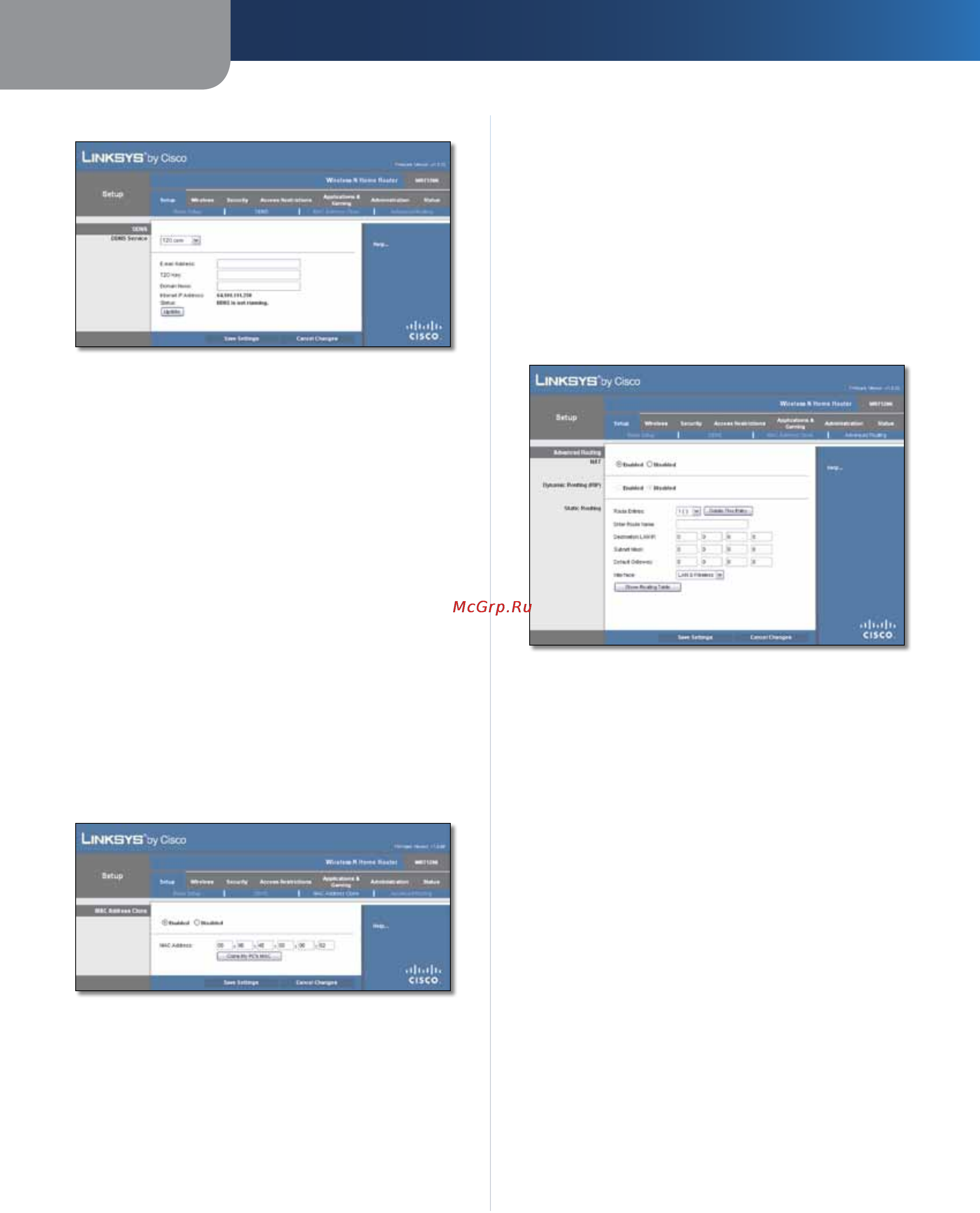 Linksys WRT120N [131/472] Setup mac address clone configuración clonación de direcciones mac