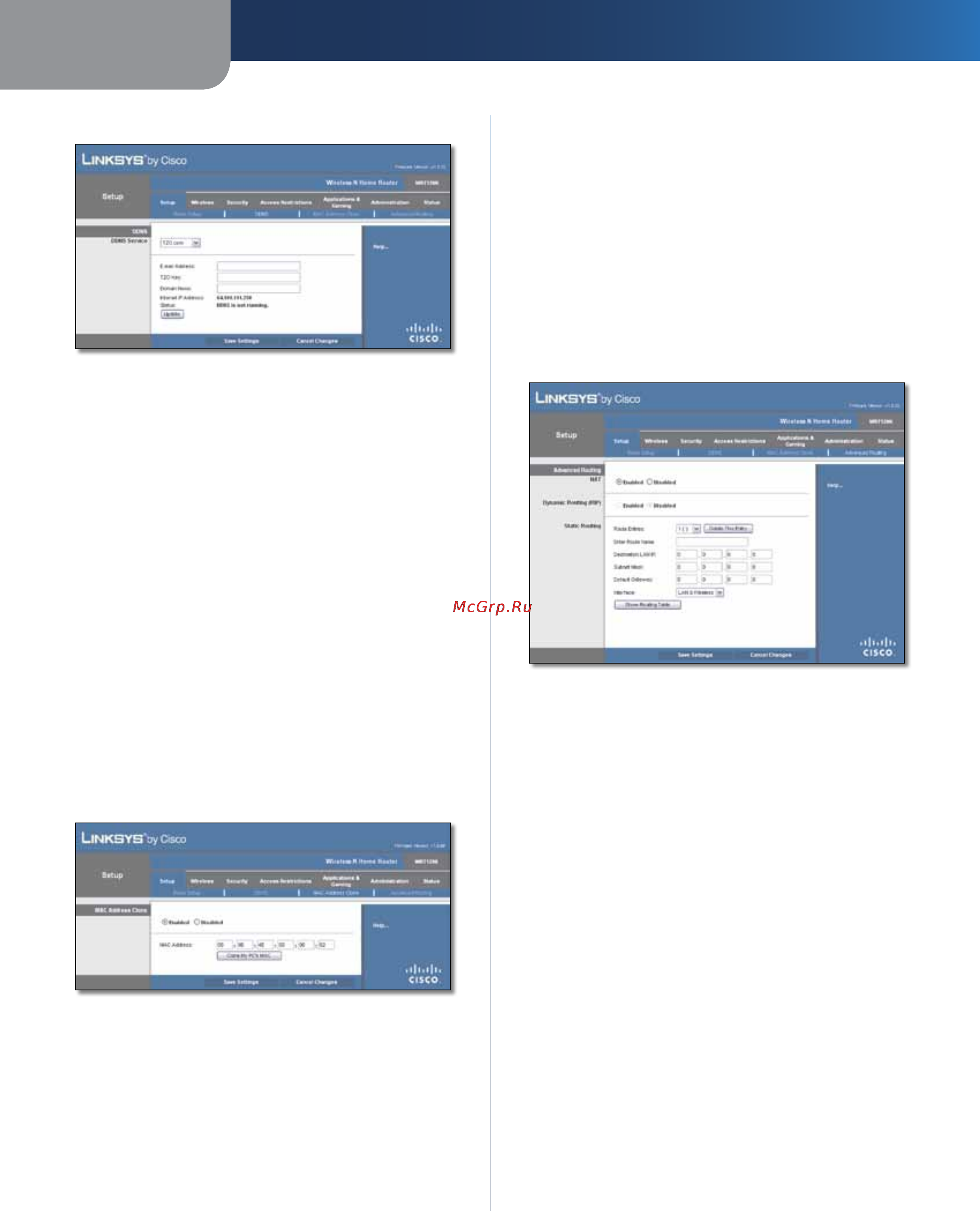 Linksys WRT120N [308/472] Setup instellingen mac address clone mac adres klonen