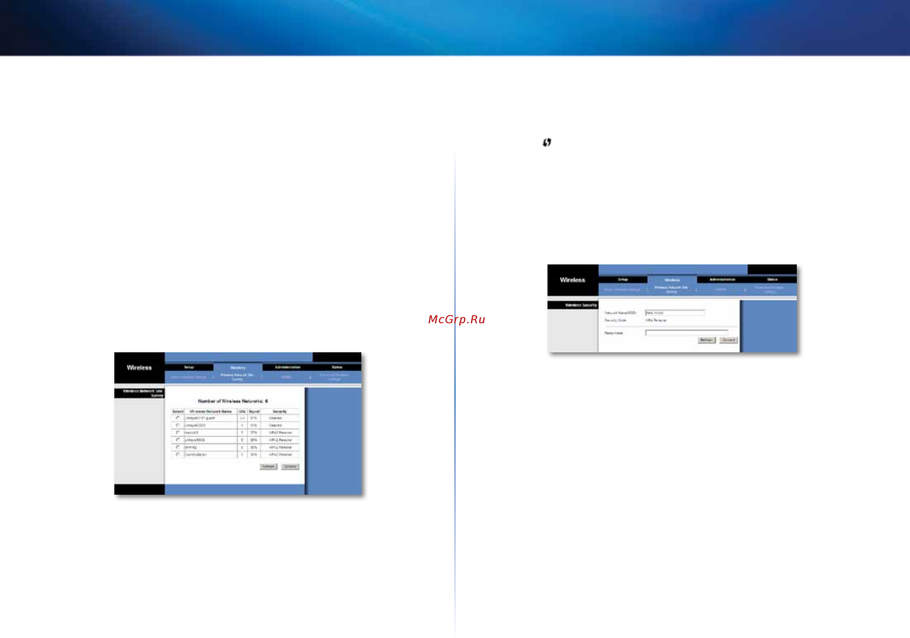 Linksys WES610N [11/546] Wireless wireless network site survey
